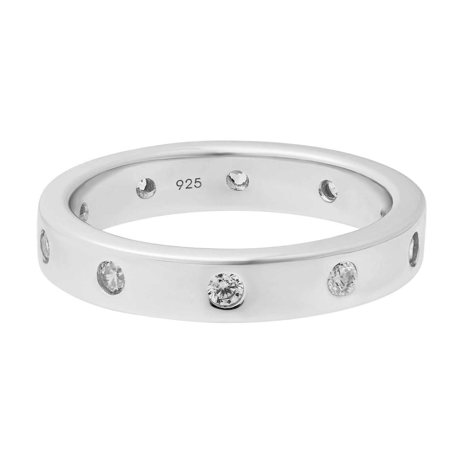 Women’s Sparkle Band Ring - Silver Cartilage Cartel