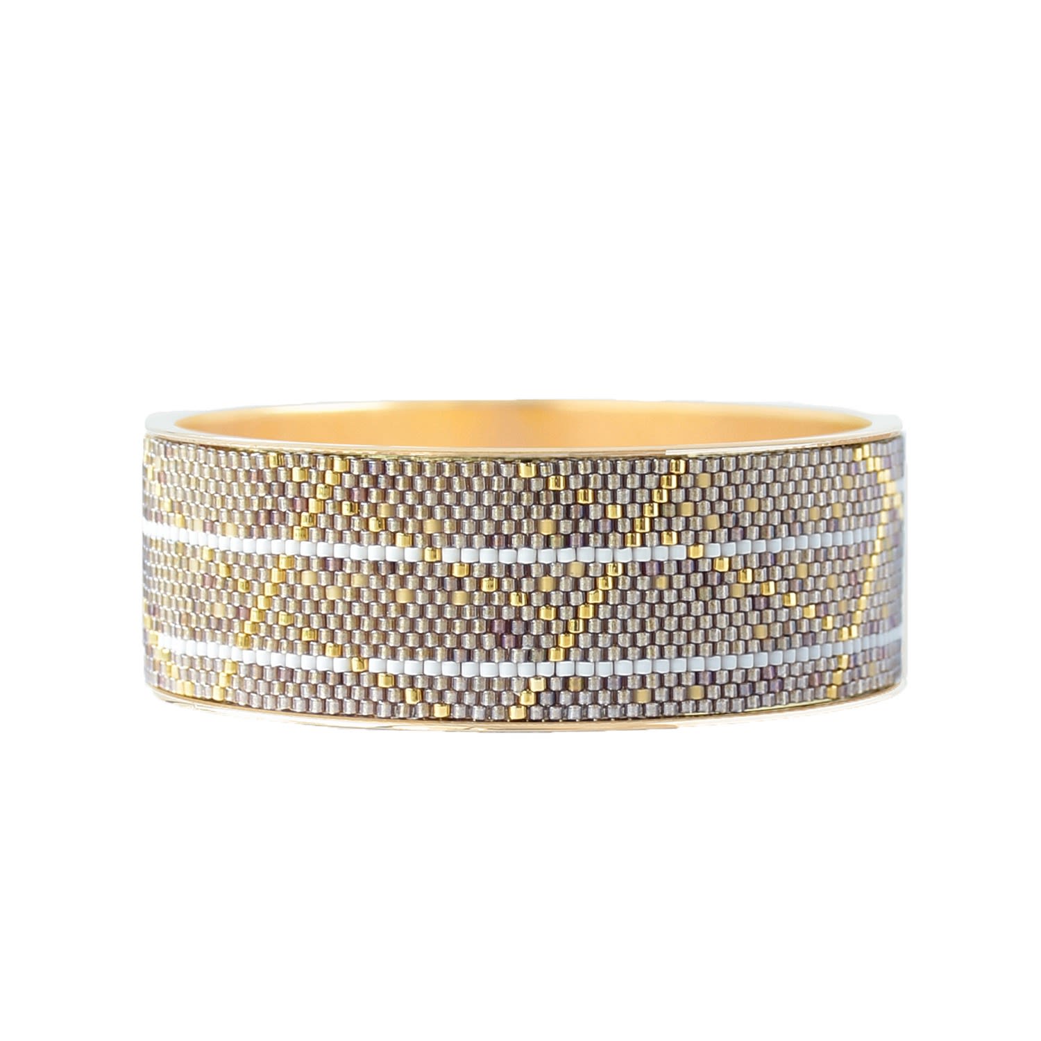 Women’s Brown Wide Gold Bangle - Spirit Of Place City Glow Eden + Elie