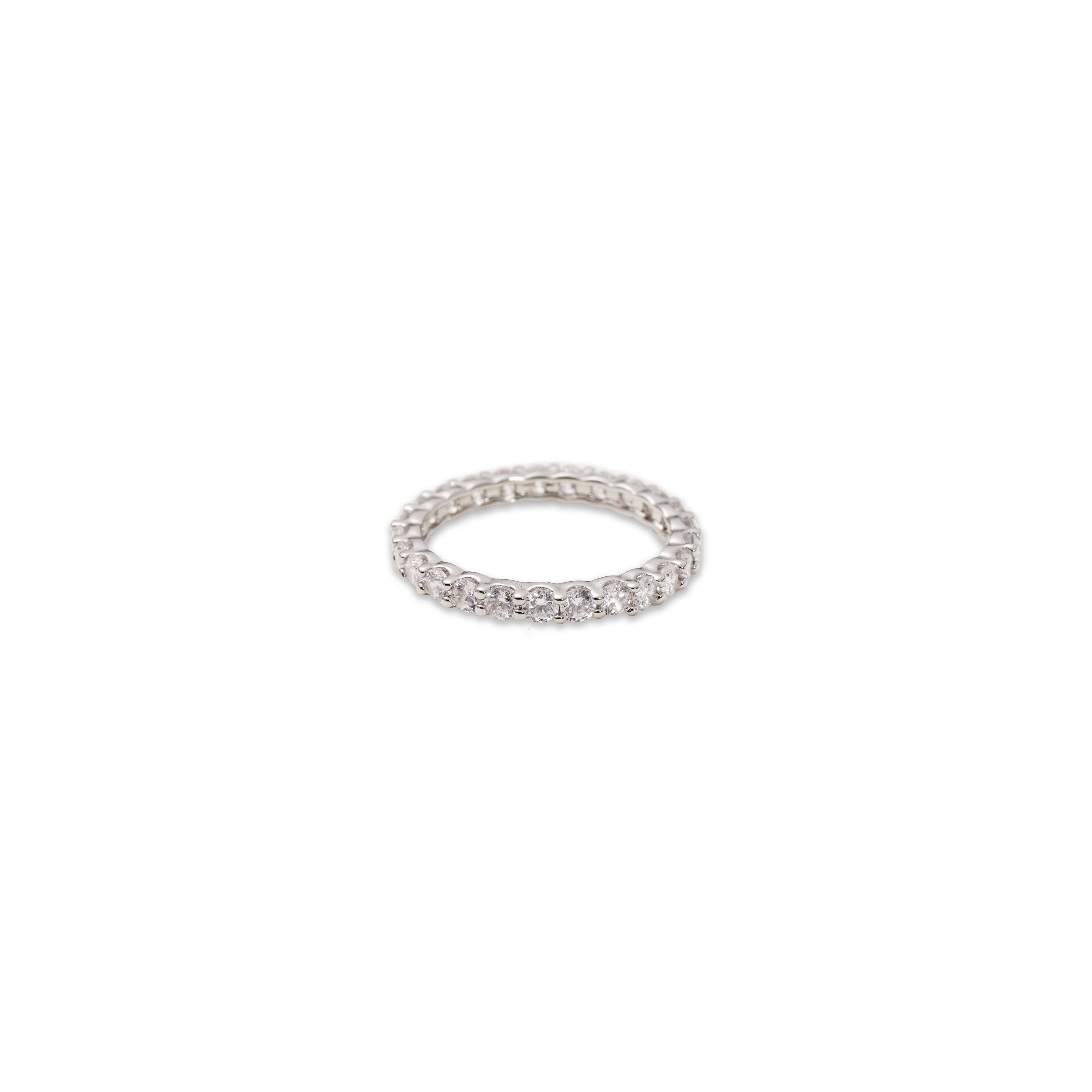 Women’s Silver Eternity Band Shabella Nyc