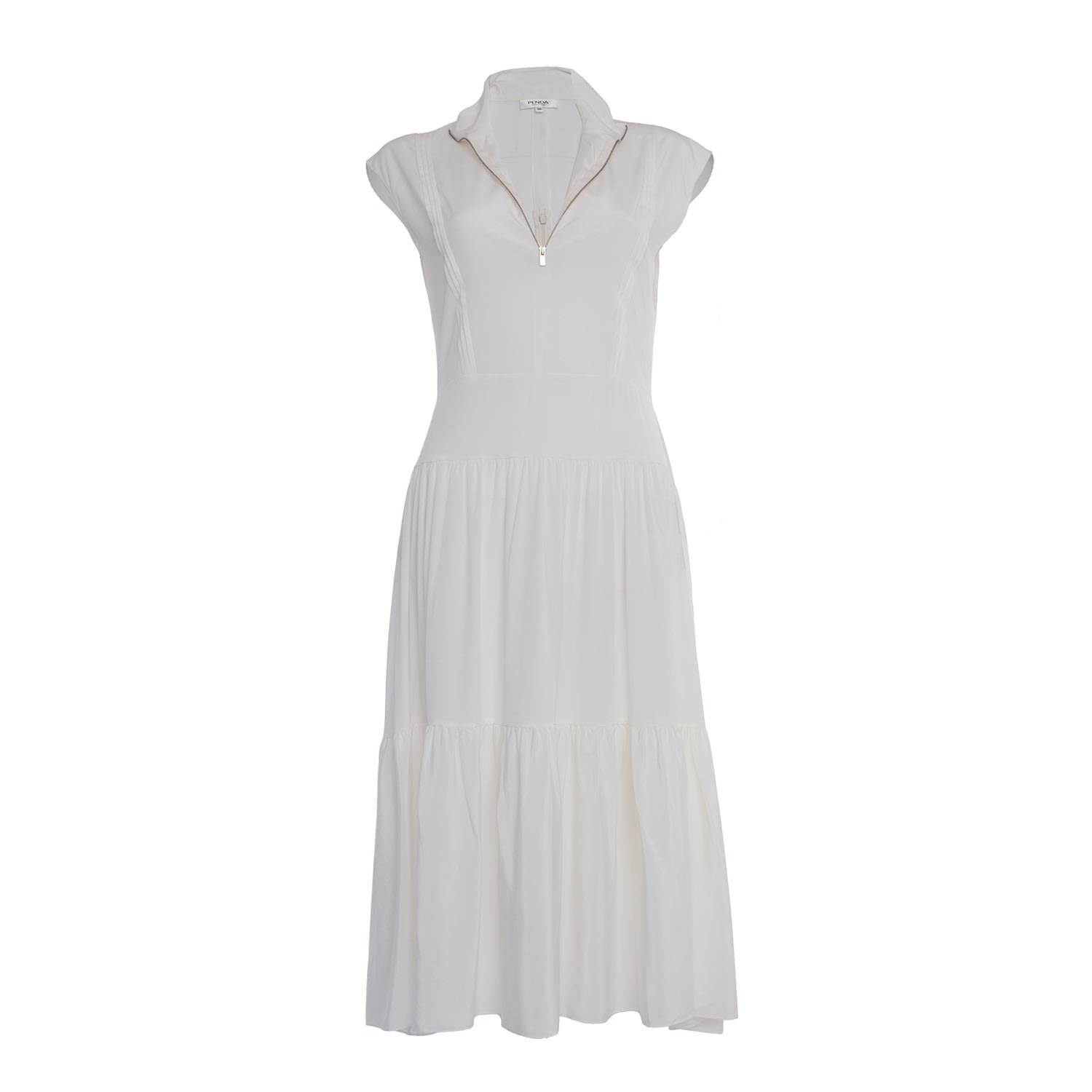 Women’s White Silk Crepe Dress Small Penda