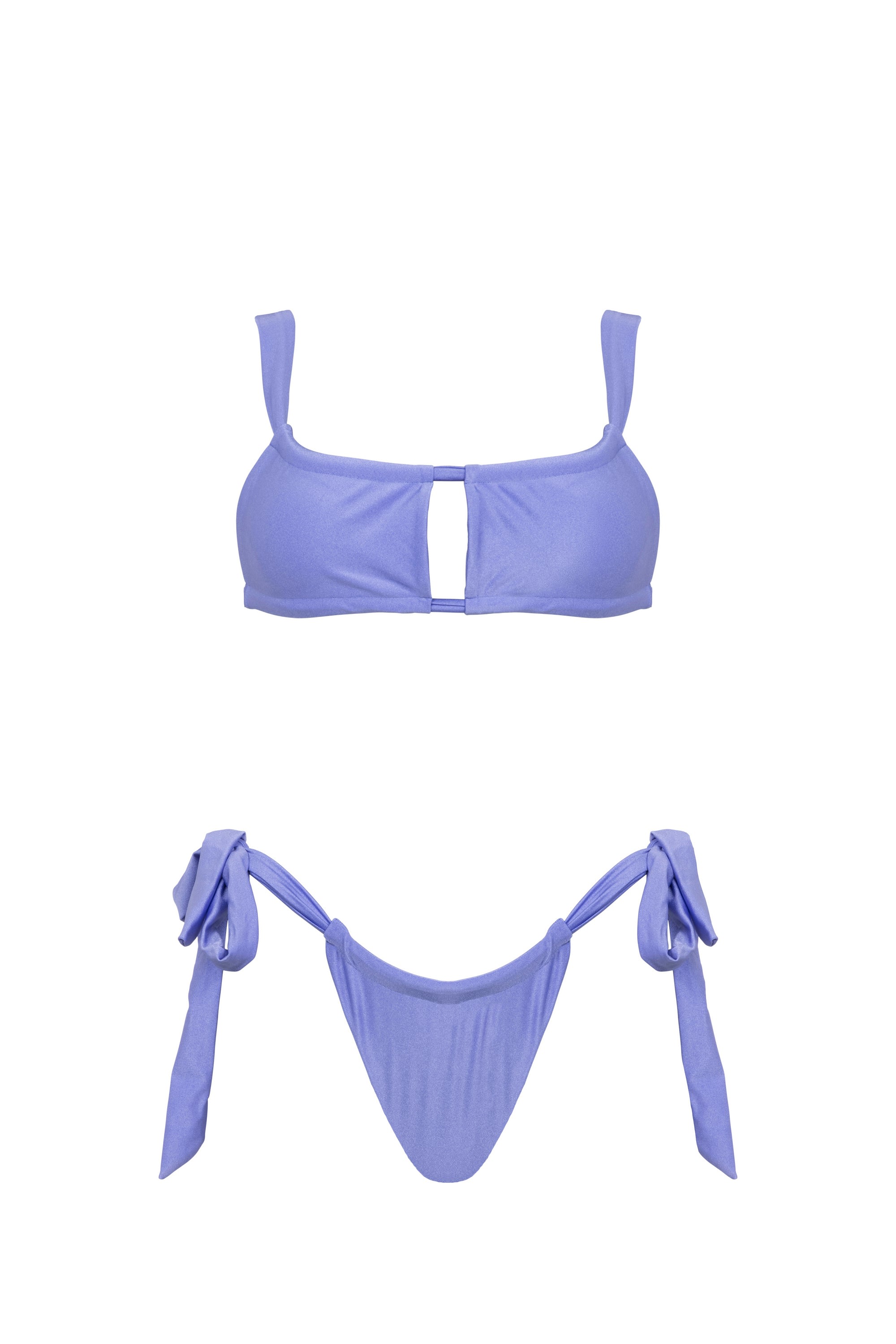 Women’s Pink / Purple Cece Bikini Top In Lilac Extra Small Viki Swim