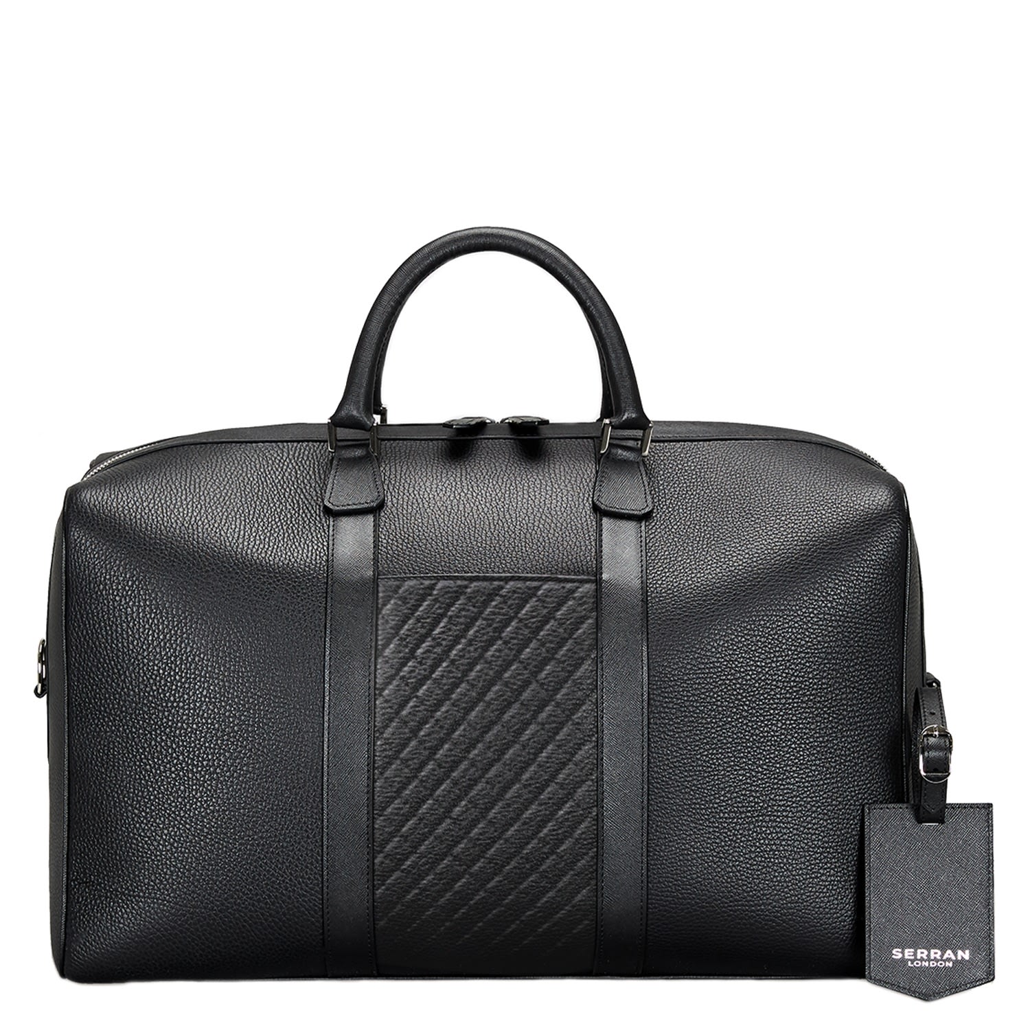 Men’s Black Obsidian Hold-All Bag One Size Serran London