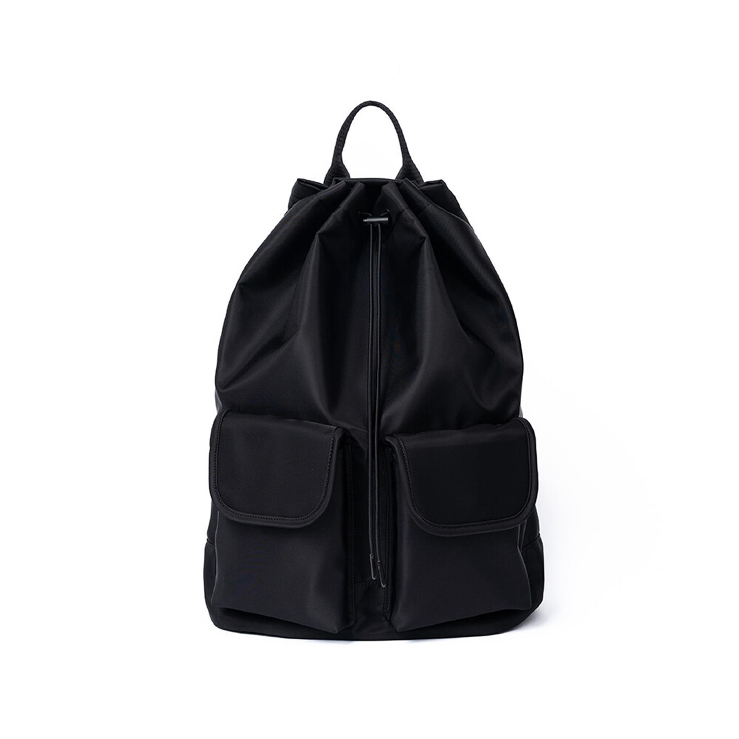Women’s Pre-Order: Shipping After 28/2 Three-Way Two-Pocket Drawstring Bag - Black One Size Hah Archive
