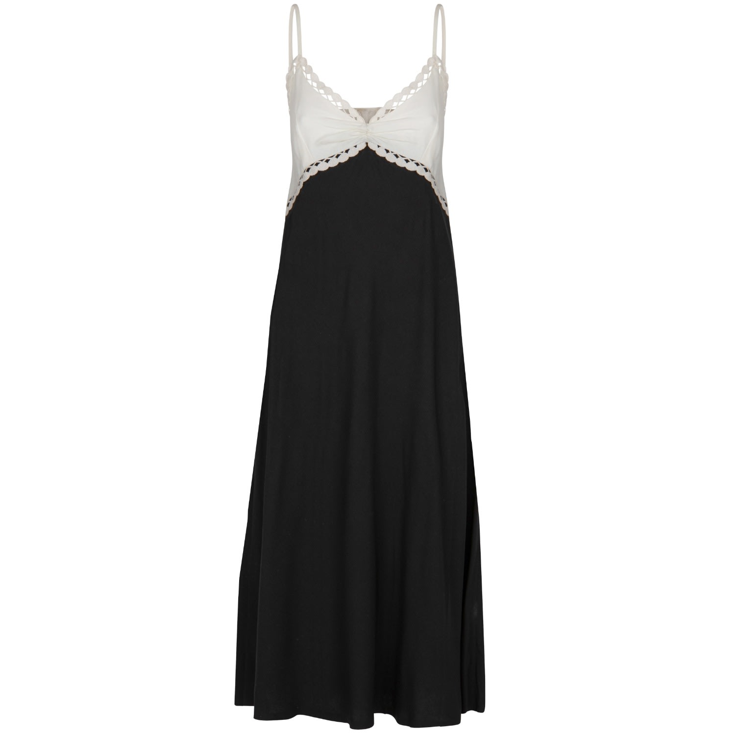 Women’s Embroidered Lace Slip Dress - Black & White Xs/S Langner