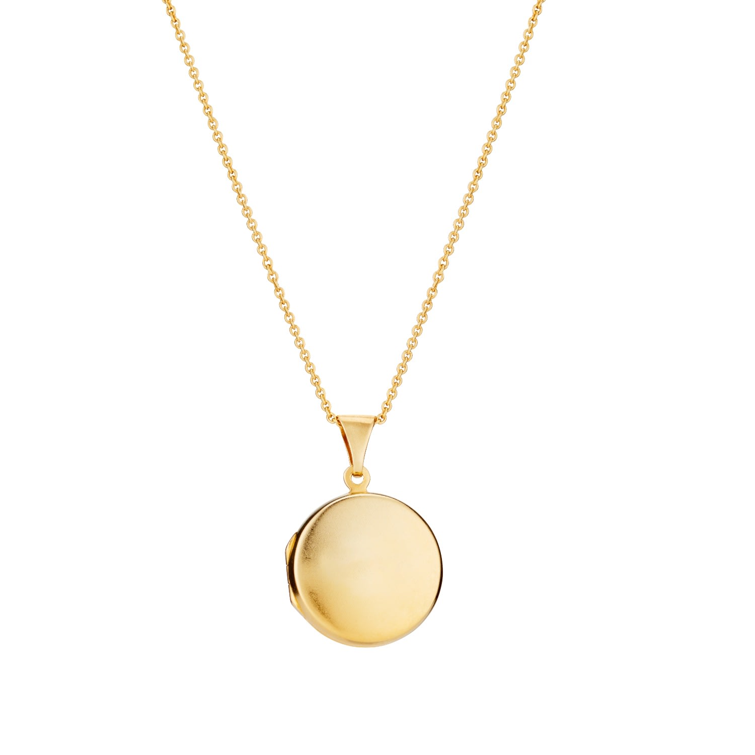 Women’s Yellow Gold Plated Small Round Locket Necklace Posh Totty Designs
