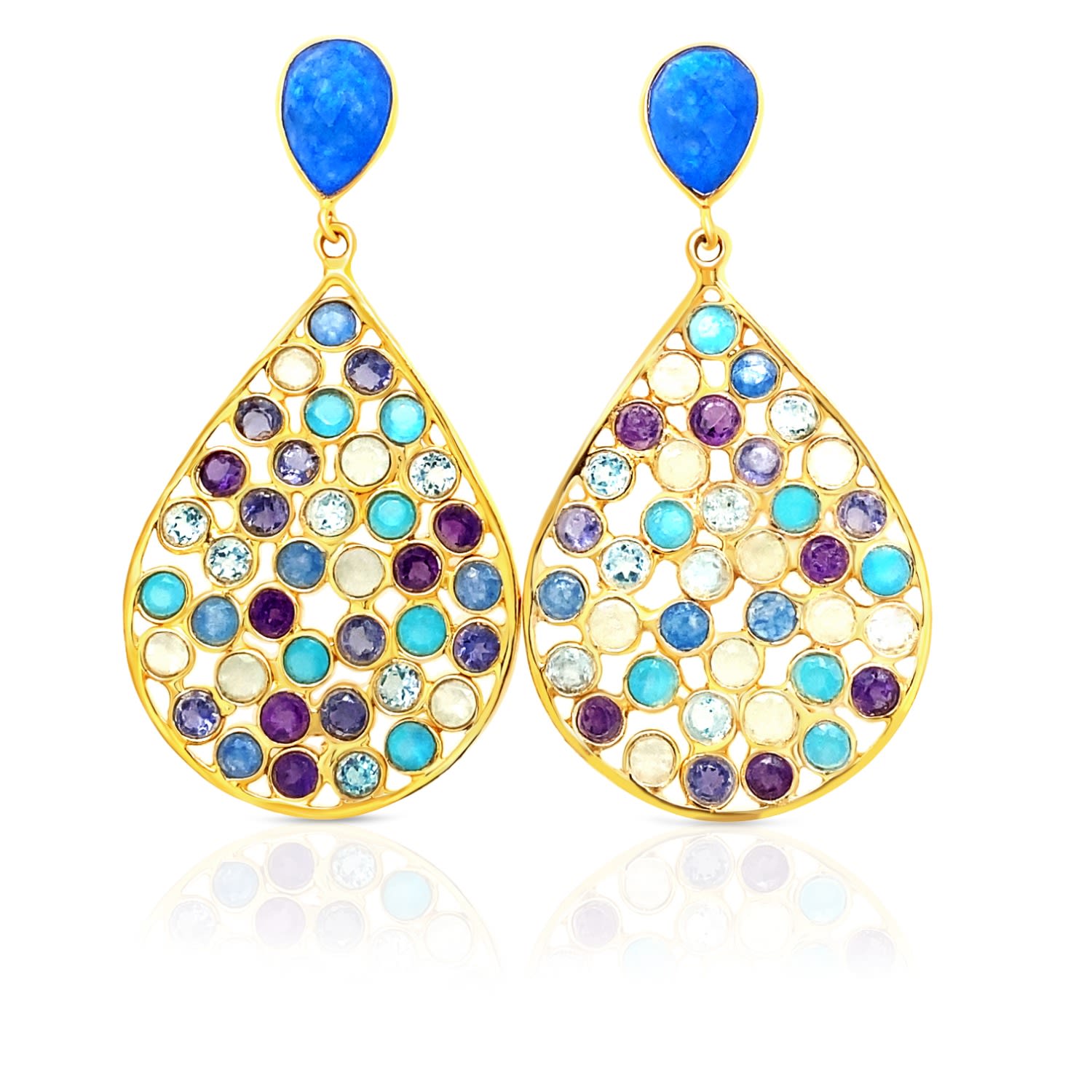 Women’s The Peacock Earrings Gem Bazaar Jewellery