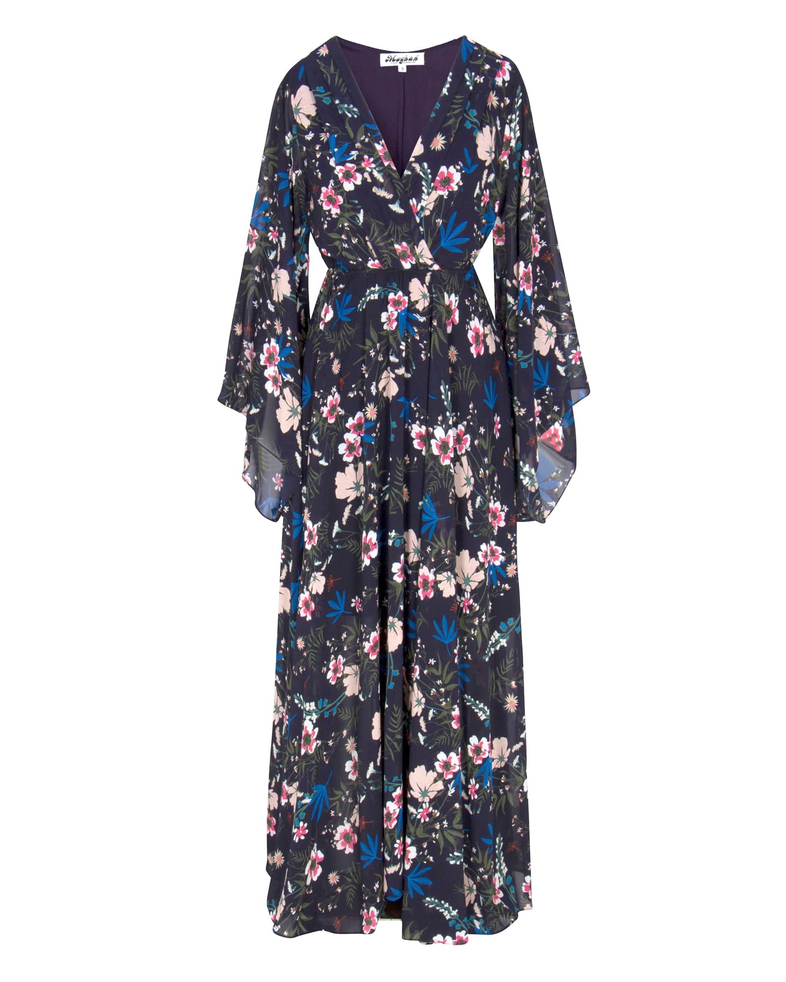 Women’s Blue Sunset Maxi Dress - Wildflower Navy Xxxs Meghan Fabulous