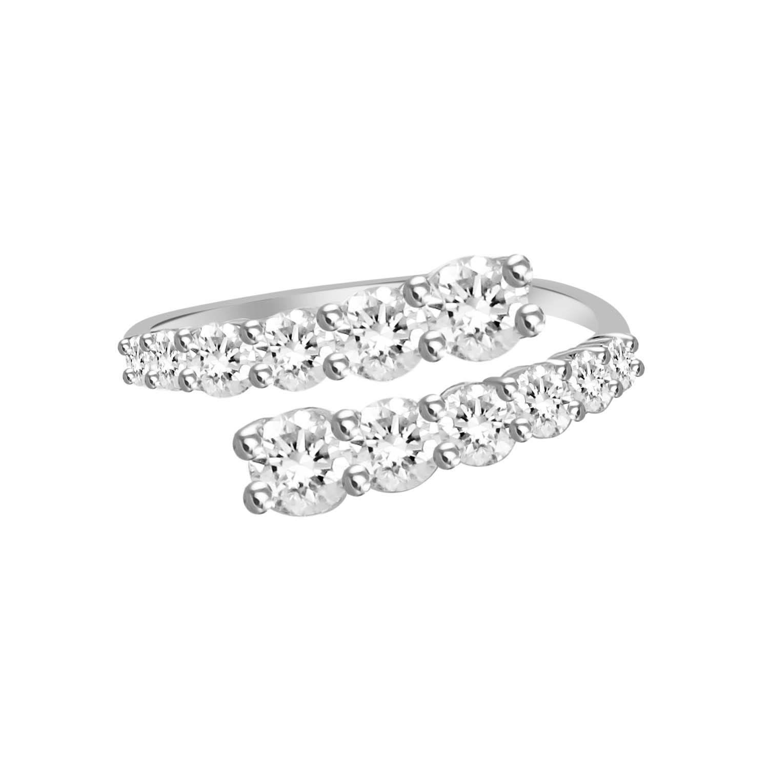 Women’s White Graduated Diamond Wrap Ring Regular Price 770 Fine Jewelry