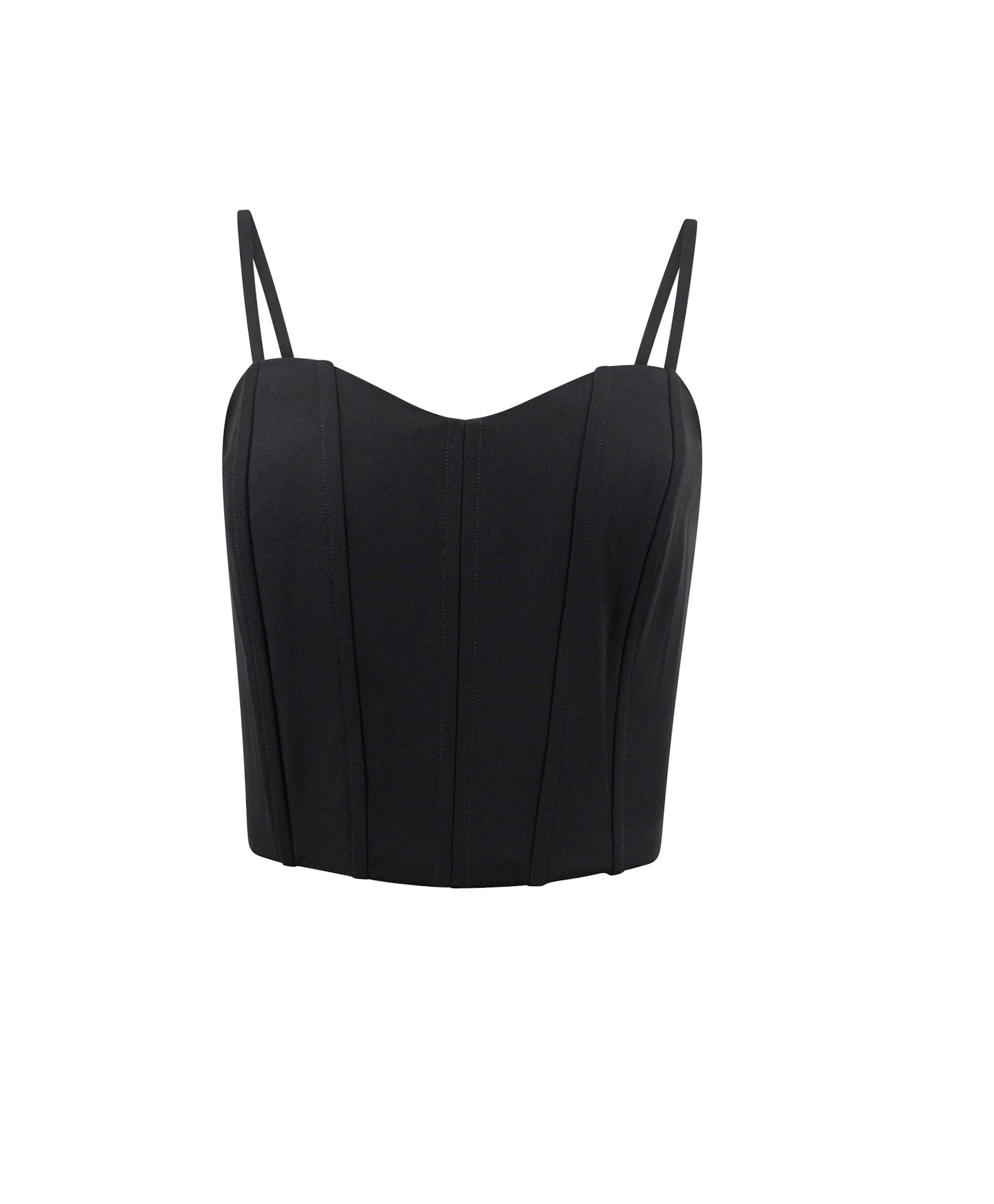 Women’s Black Fitted Corset Top Large Summer Wren