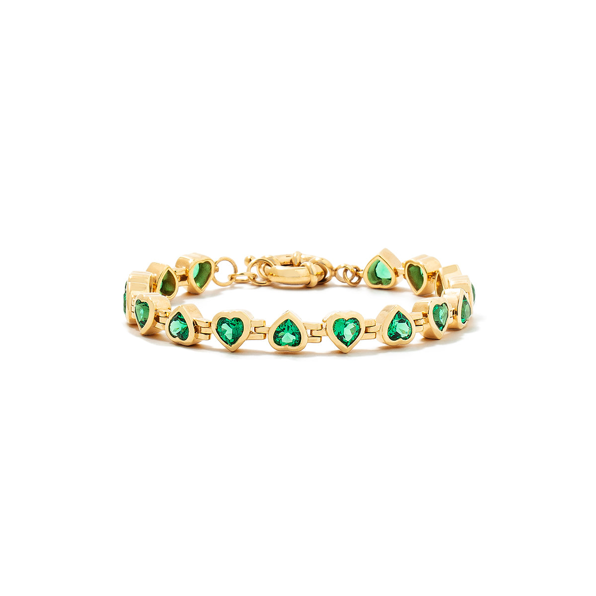 Women’s Green Small Heartthrob Bracelet - Emerald Minnie Lane