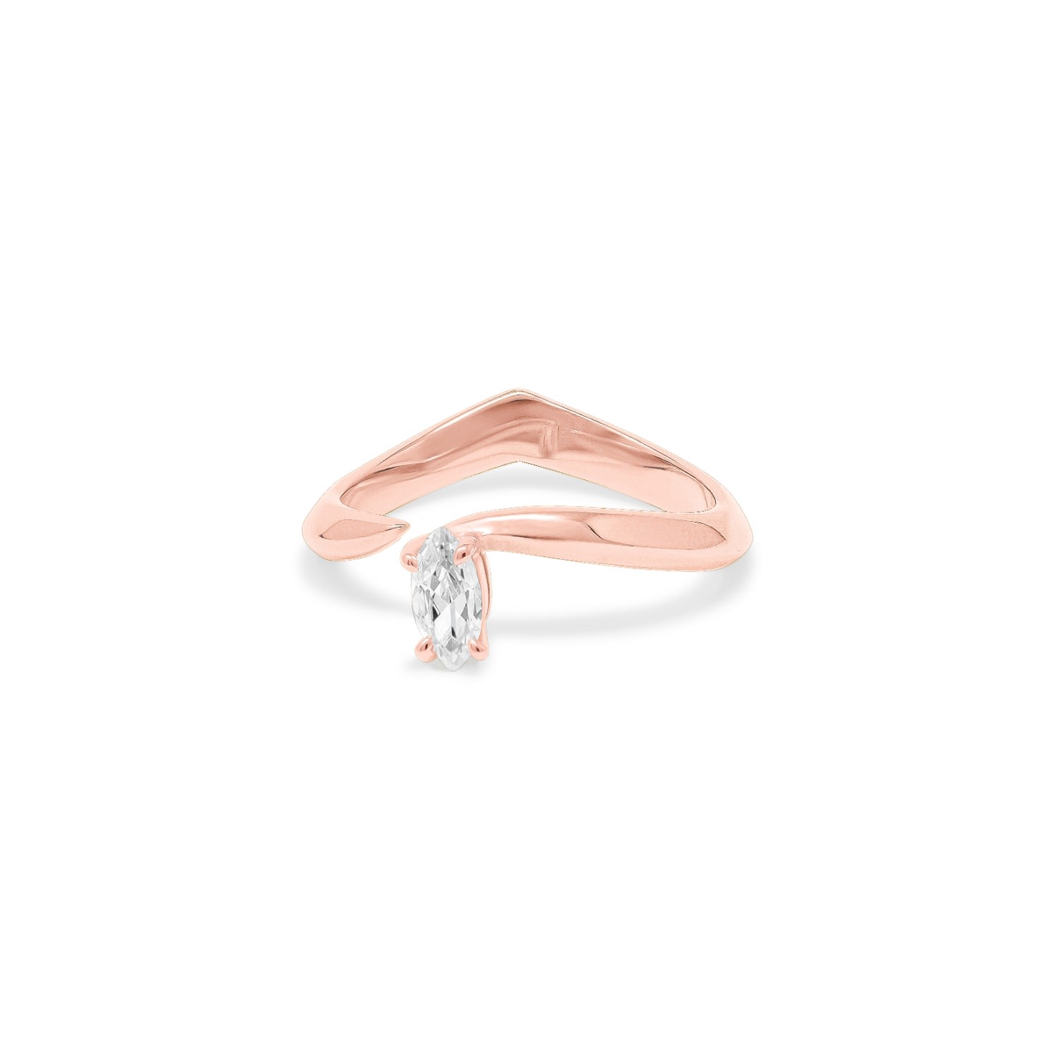 Women’s Tears Marquise Ring - 18K Rose Gold Vermeil EdxÃº