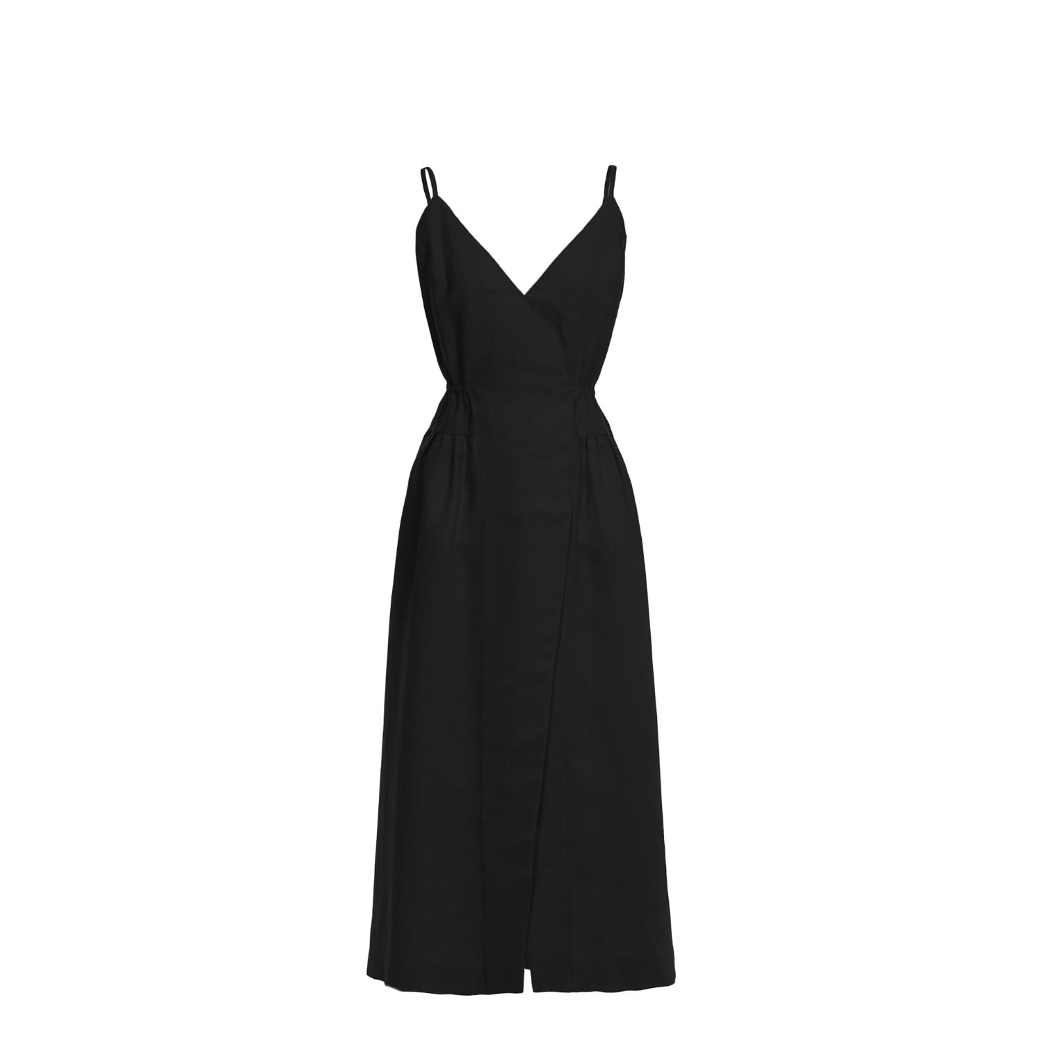 Women’s Femme Linen Dress In Black L/Xl Bohomey