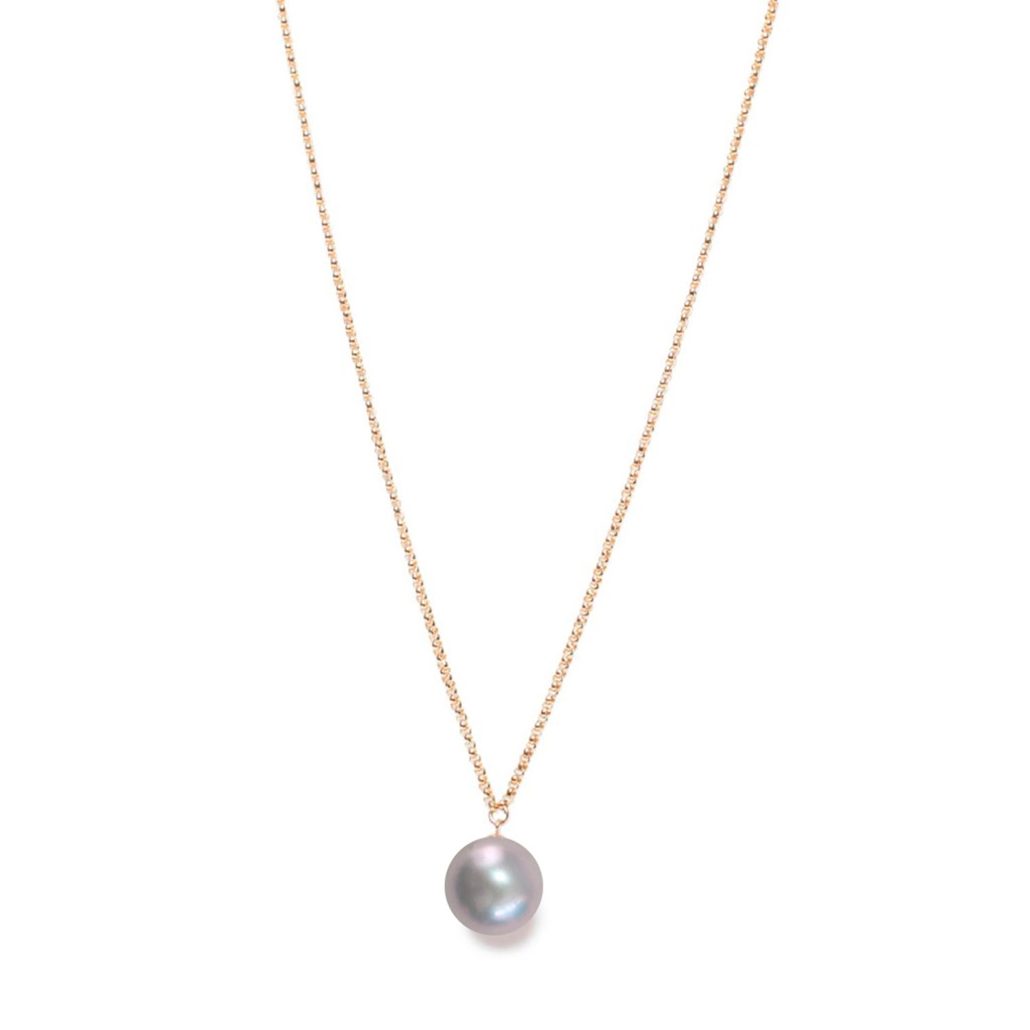 Women’s Gold / Grey Xxl Grey Pearl Pendant Necklace Gold Ora Pearls
