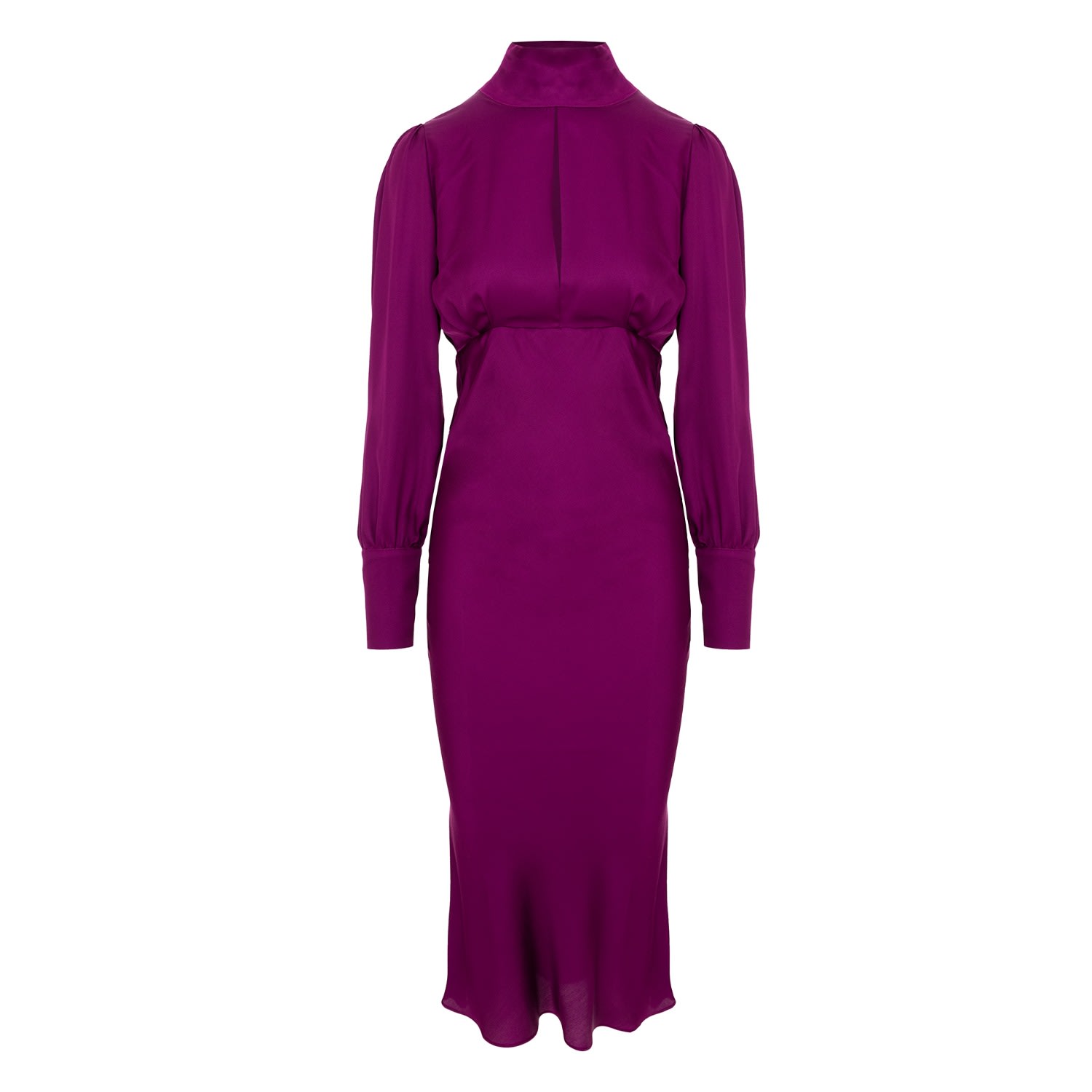 Women’s Pink / Purple Saiana Purple Midi Silk Dress Small Framboise