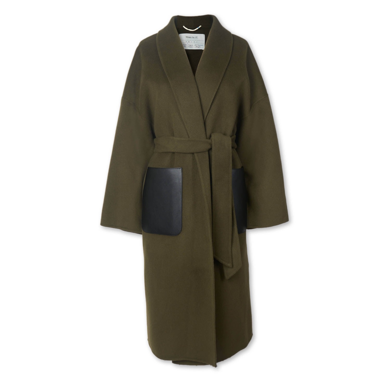 Women’s Green Hourglass Cashmere Belted Coat - Olive Extra Small Mute by Jl