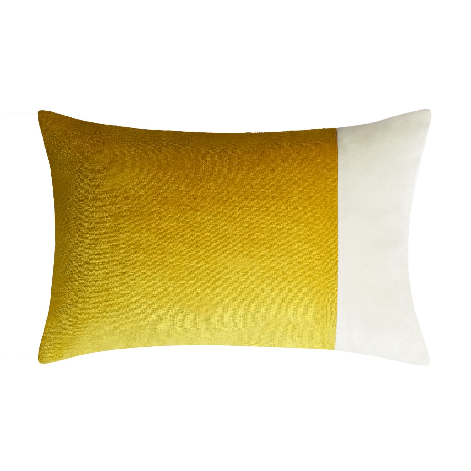 White Double Rectangle Cushion - Mustard Lo Decor