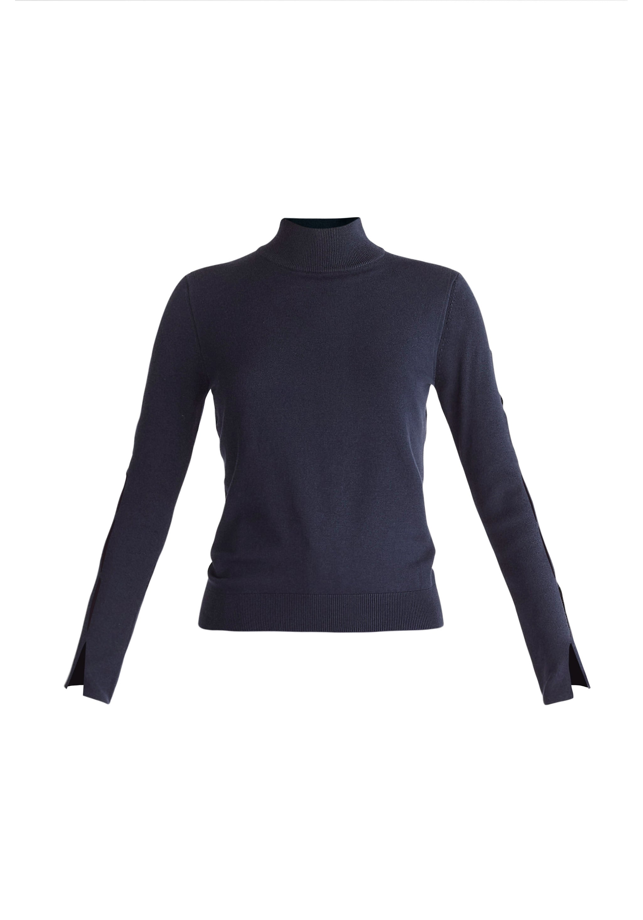 Women’s Blue Knitted Cut Out Sleeve Top In Navy Extra Large Paisie