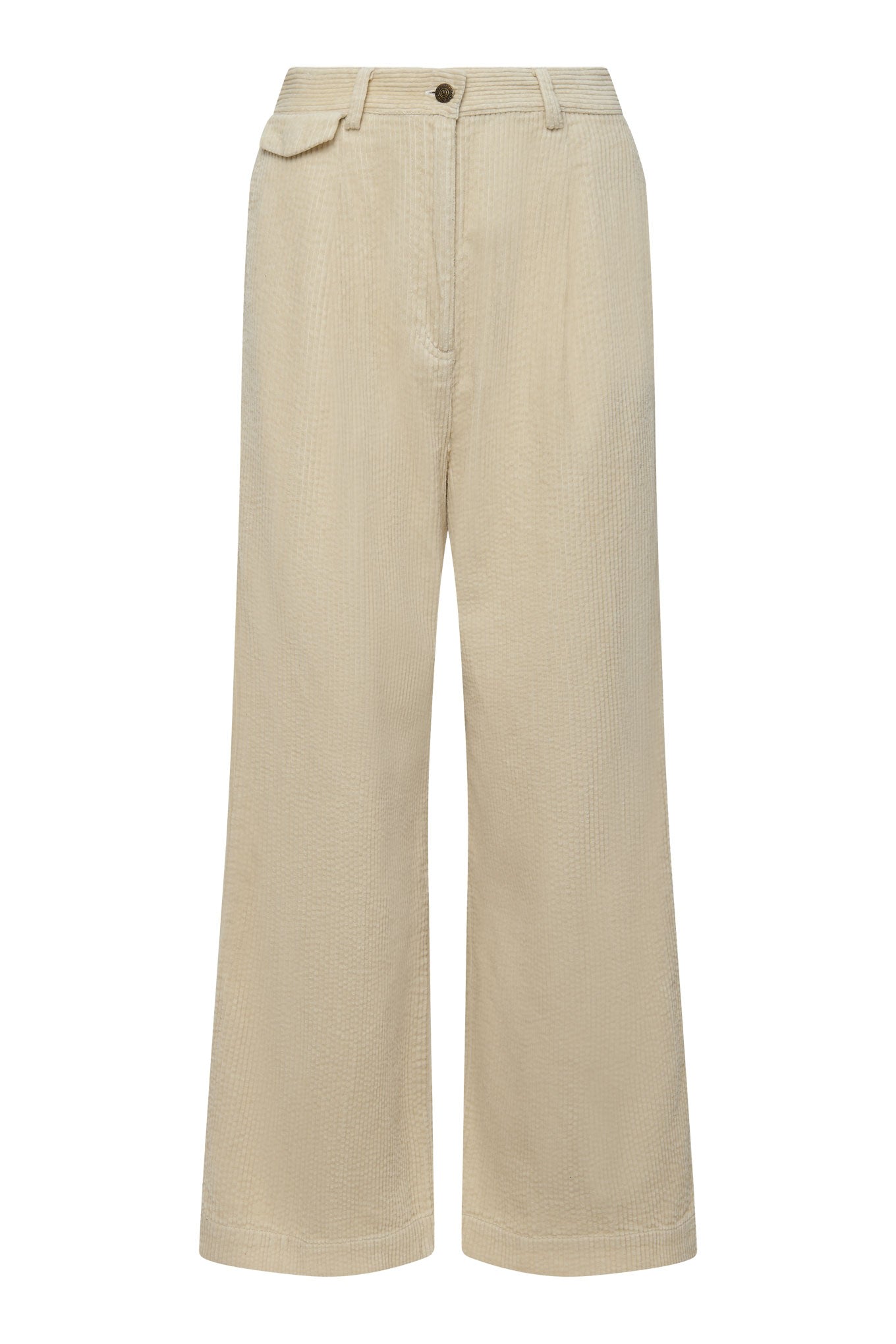 Women’s Tiger - Organic Cotton Jumbo Cord Trouser Winter White Large Komodo