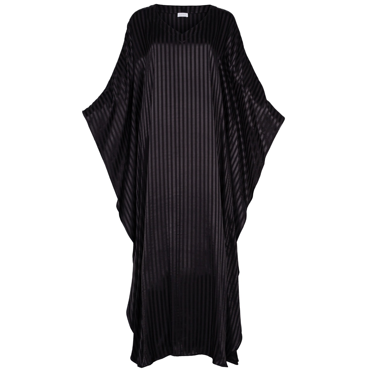 Women’s Black Silk Blend Kaftan Dress Athene L/Xl House of Azoiia