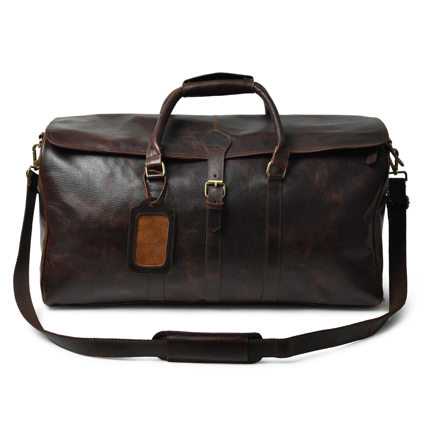 Men’s Brown The Bonham Weekend Bag- Full Grain Leather Duffel Bag Dtch Leather