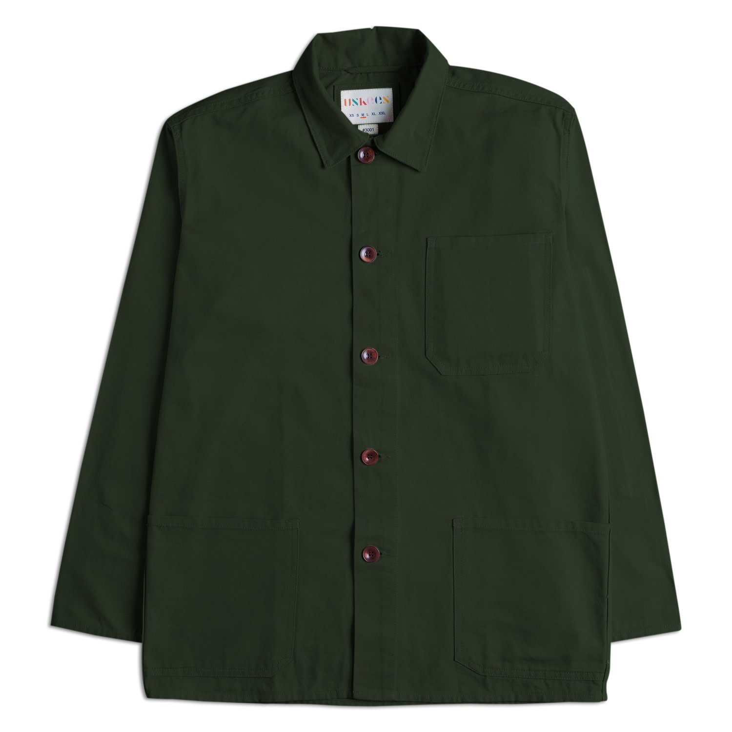 Men’s The 3001 Buttoned Overshirt - Vine Green Medium Uskees