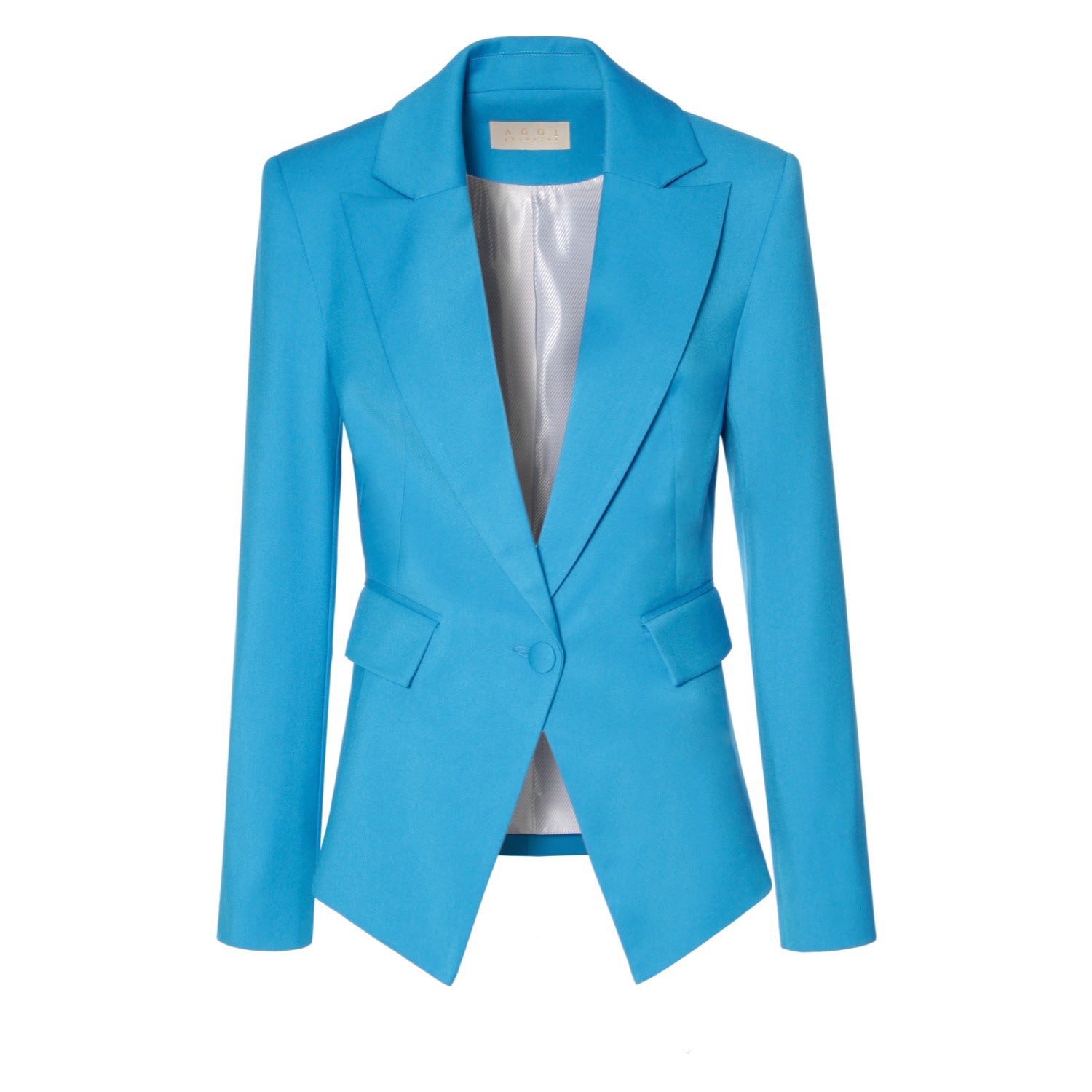 Women’s Angela Blue Jewel Single Breasted Feminine Blazer Extra Small Aggi