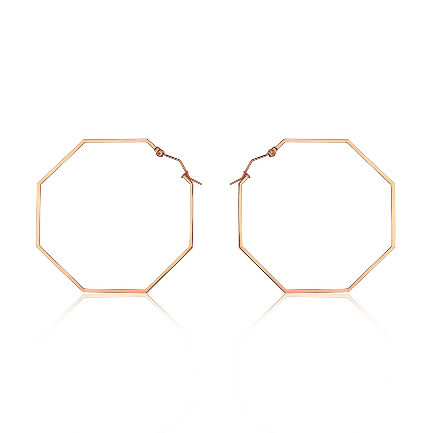 Women’s Okto Hoop Earrings - Rose Gold L Klasse14