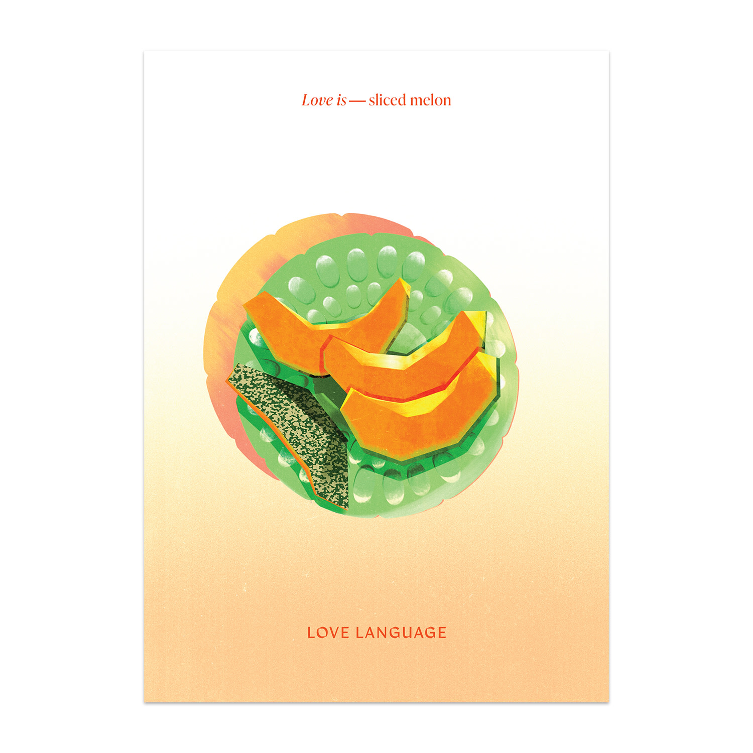 Yellow / Orange Love Language Melon A4 210 X 297Mm Niconico
