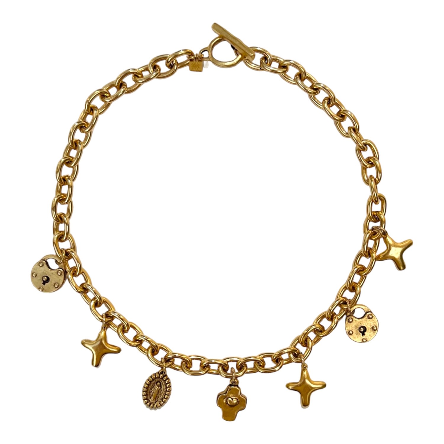 Women’s Lucky Gold Charm Necklace Sccollection