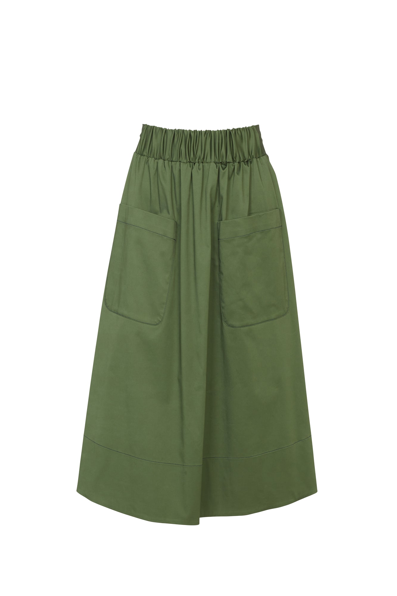 Women’s Taylor Elasticated Waist Skirt Forest Green Medium Mirla Beane