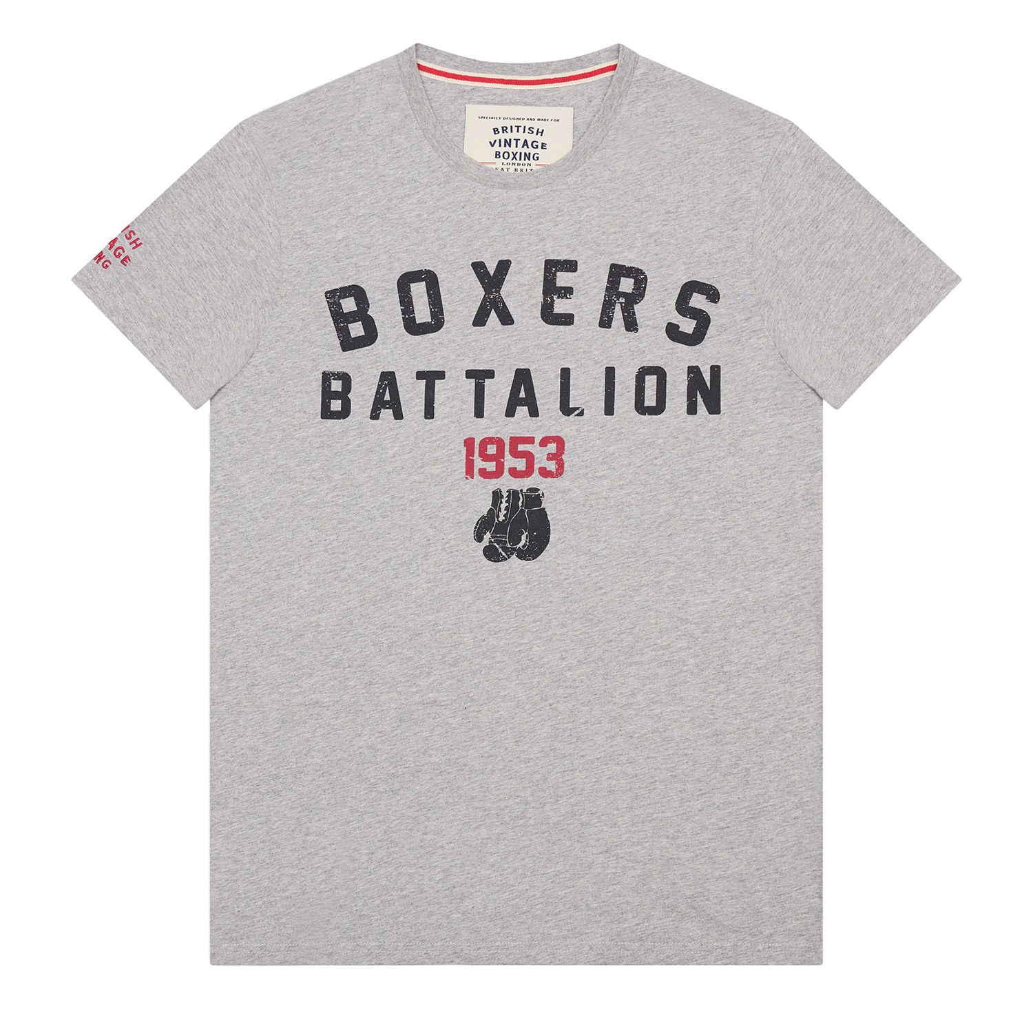 Men’s Grey Boxers Battalion T-Shirt Medium British Vintage Boxing