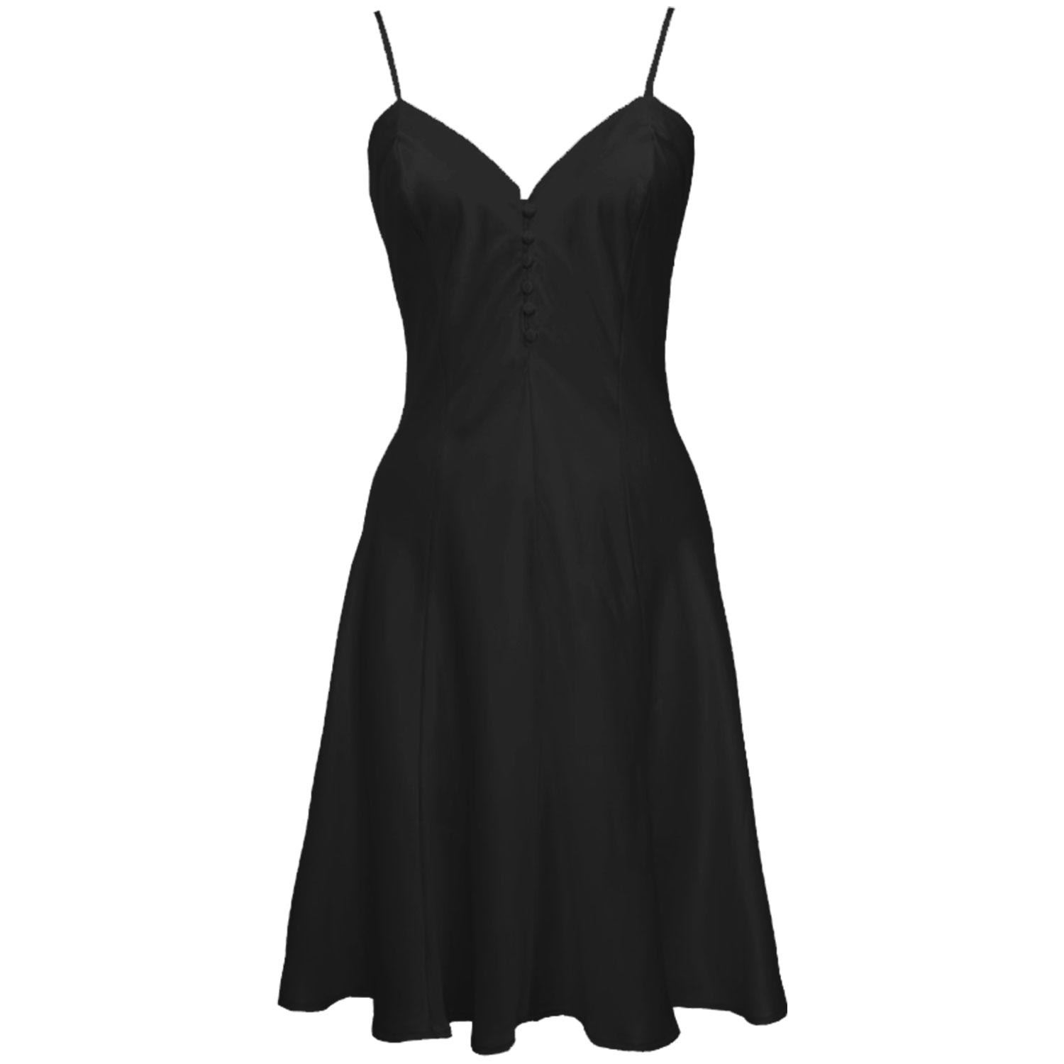 Women’s Ballerina Silk Dress - Black Large Not Just Pajama