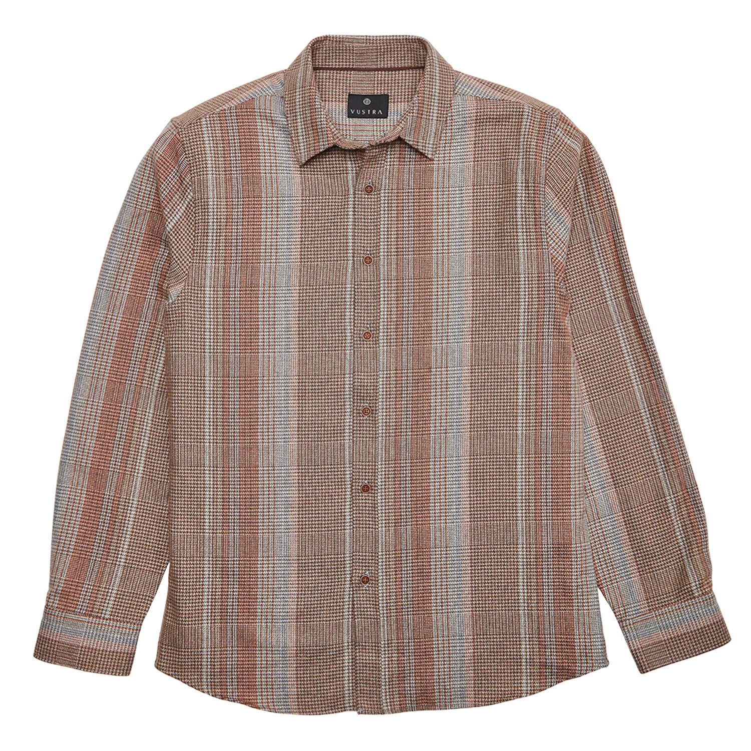 Men’s Beige Glen Check Large Vustra