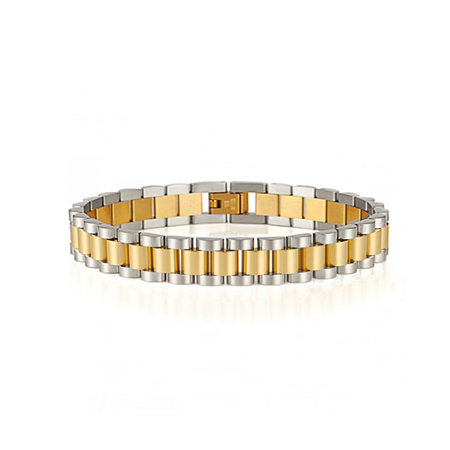 Women’s Gold / Silver Two-Tone Timepiece Link Bracelet Arsn the Label