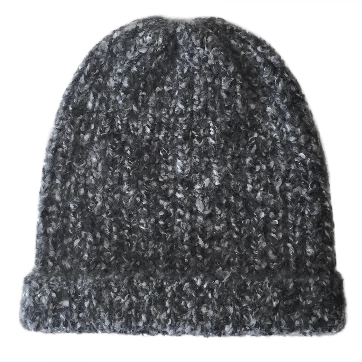 Men’s St. Moritz Igloo Hand-Knitted Cashmere Hat In Anthracite & Light Grey MÃ©lange Grace Cashmere Zurich