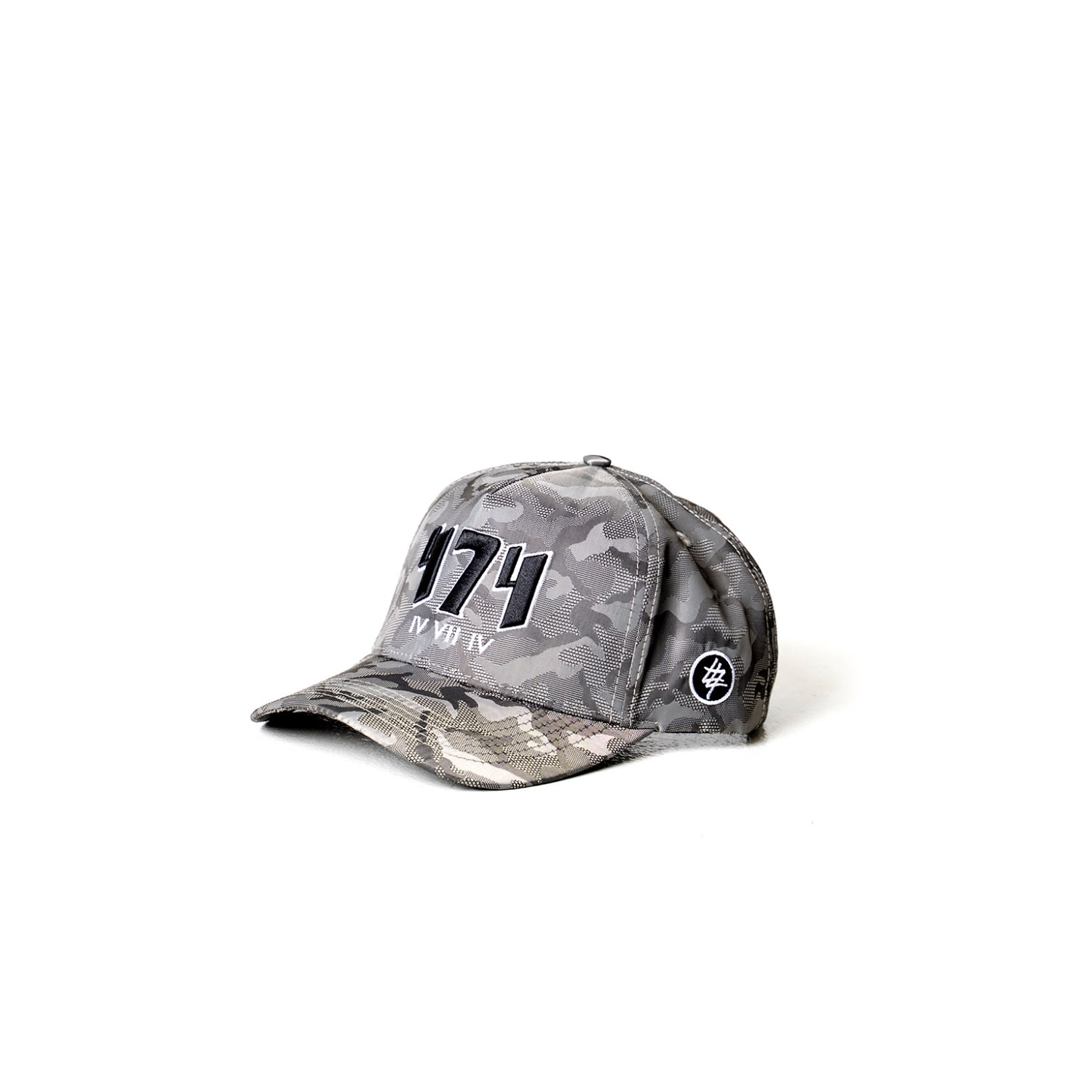 Men’s 474 Camo Embroidered Baseball Cap - Grey 474 Co