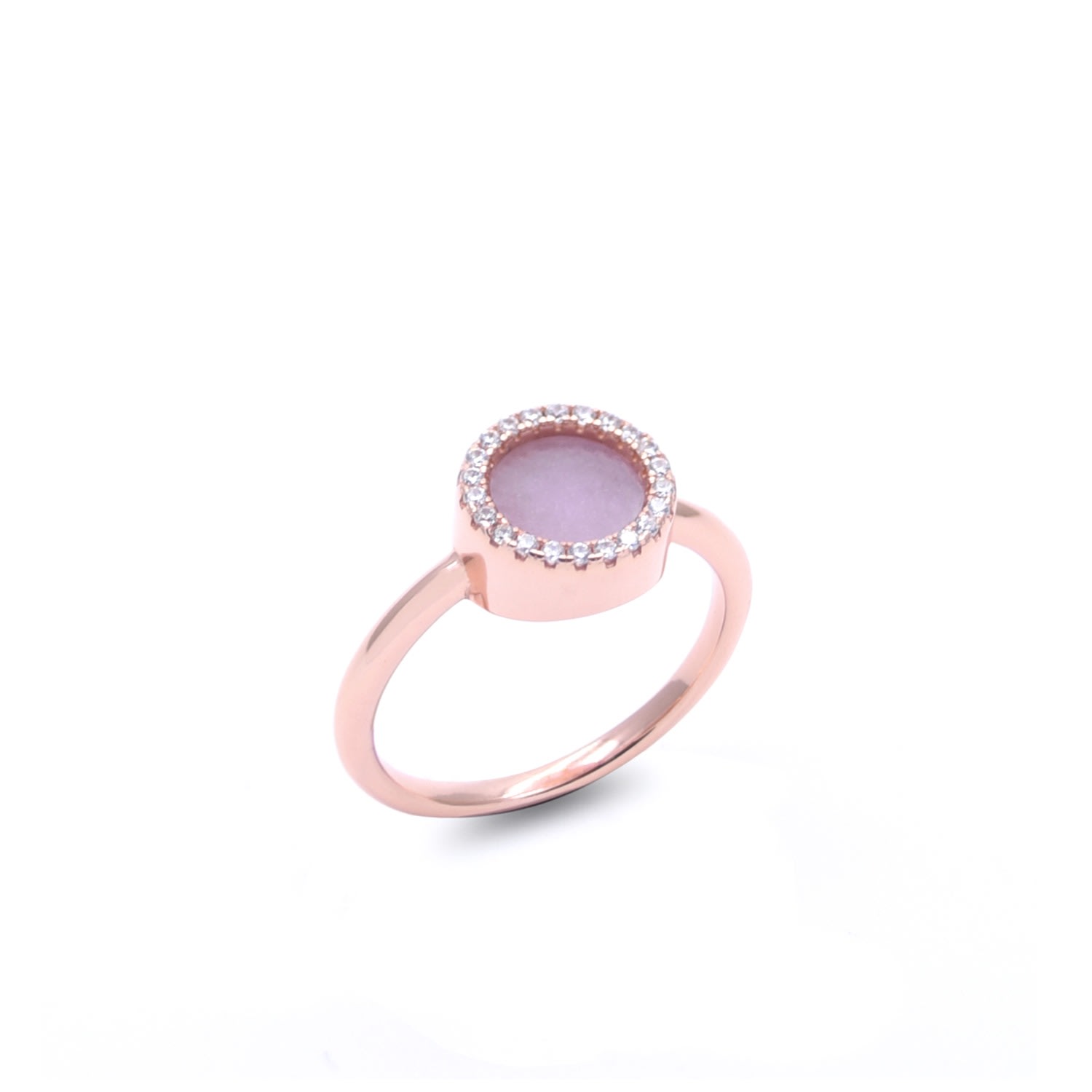 Women’s Rose Gold Eternity Small Ring In Lavender Jade Jadeite Atelier