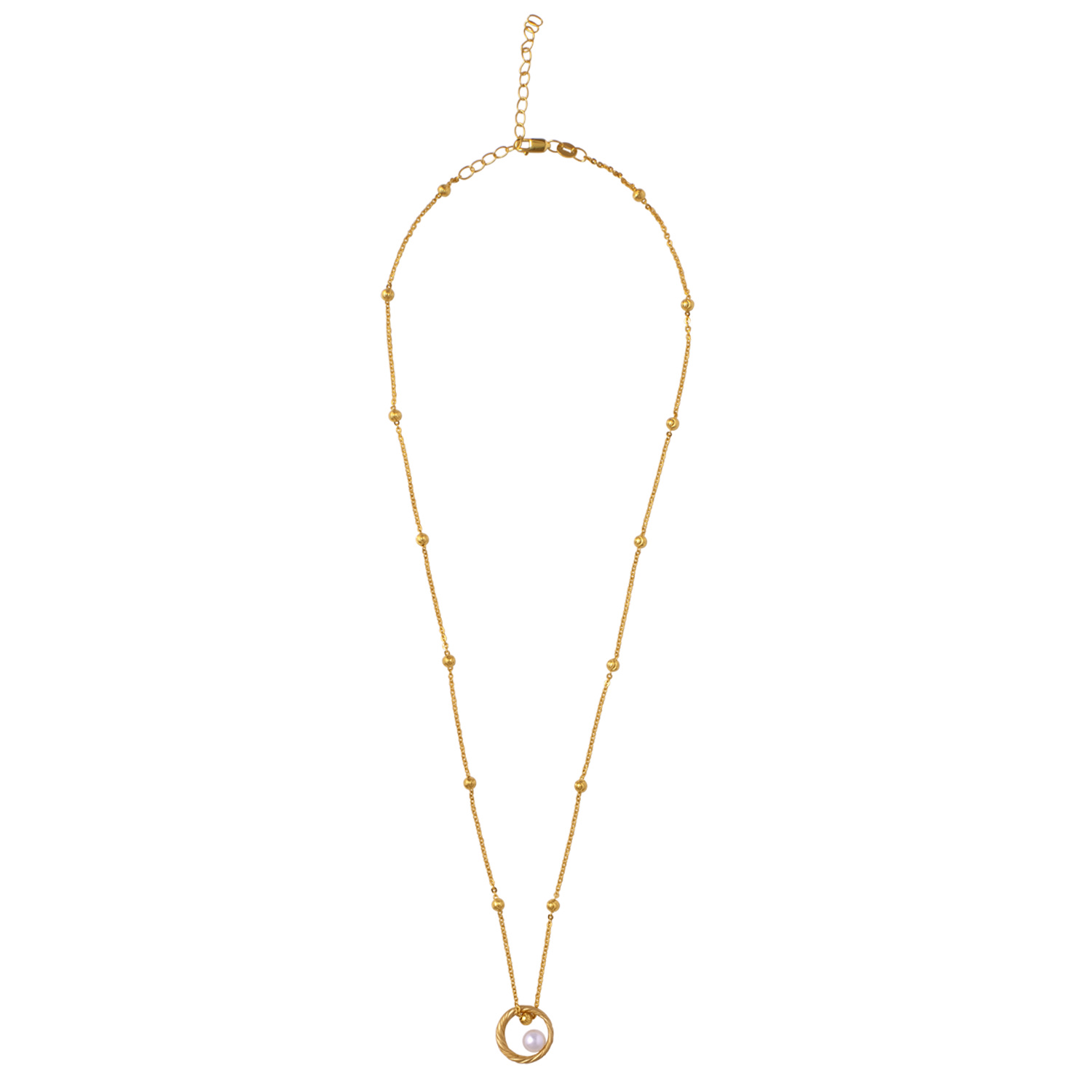 Women’s Gold / Silver Biwako Gold Vermeil Freshwater Pearl Pendant Necklace Biwako Jewelry