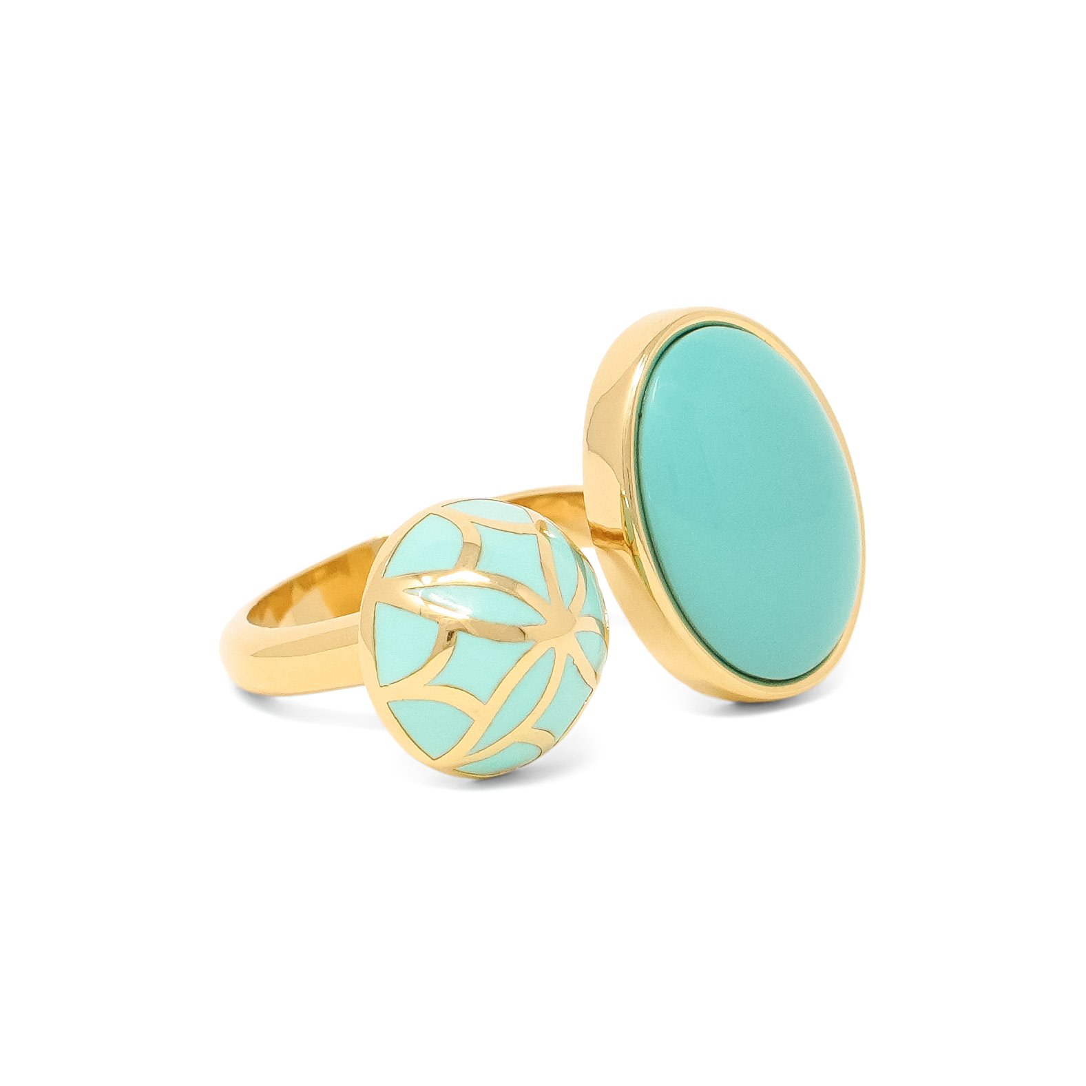 Women’s Signature Sphere Turquoise Resin Ring Georgina Jewelry