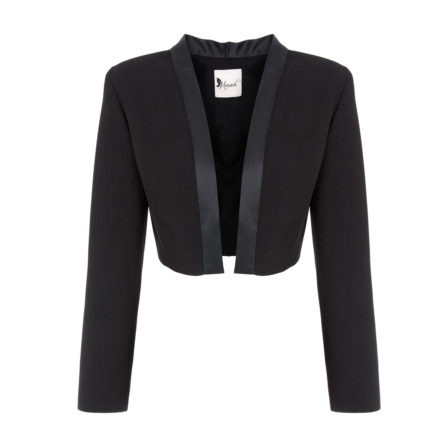 Women’s Black Monarh Quoter Sleeve Crop Jacket S