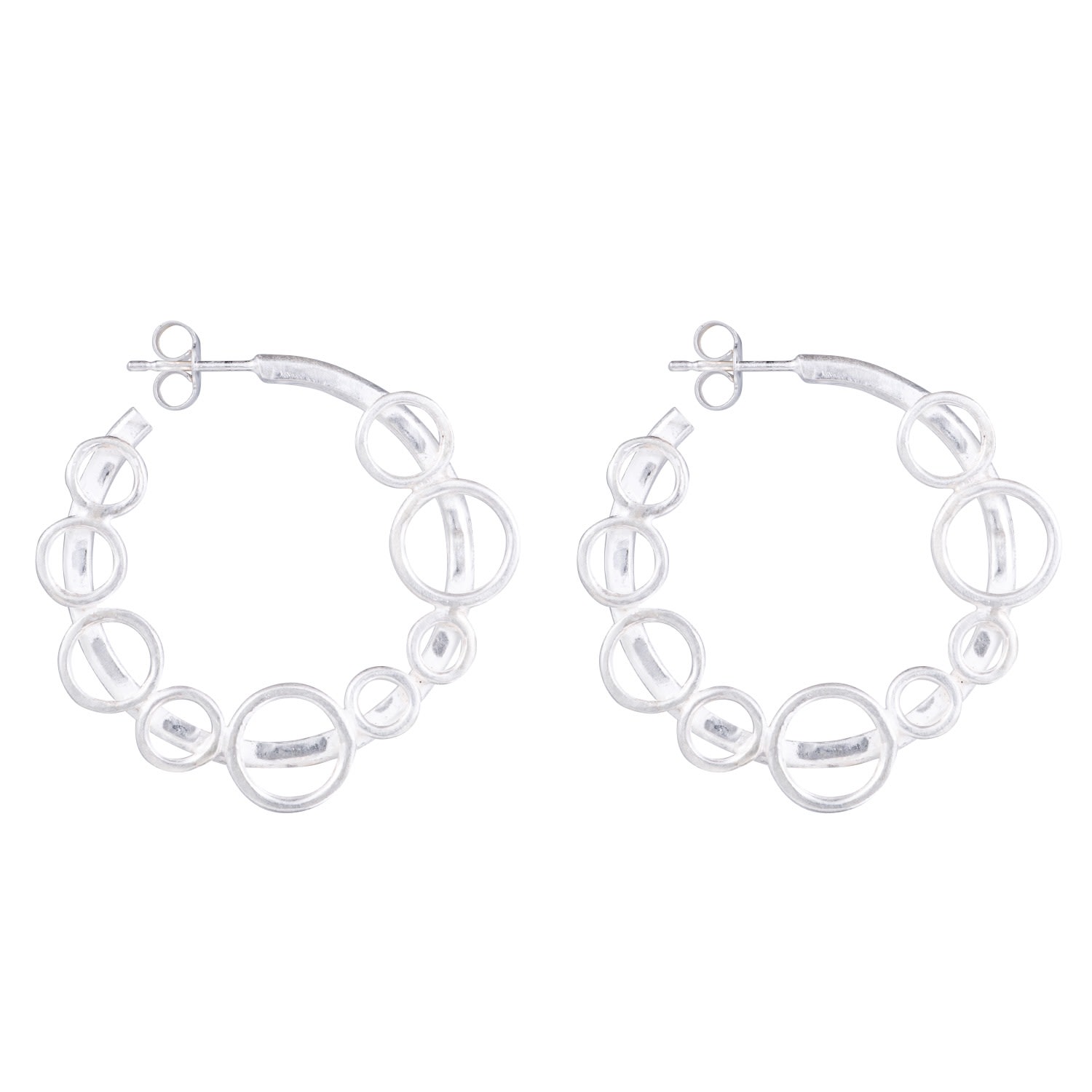 Women’s Silver Lots Of Circles Circle Earrings Madeleine Holloway