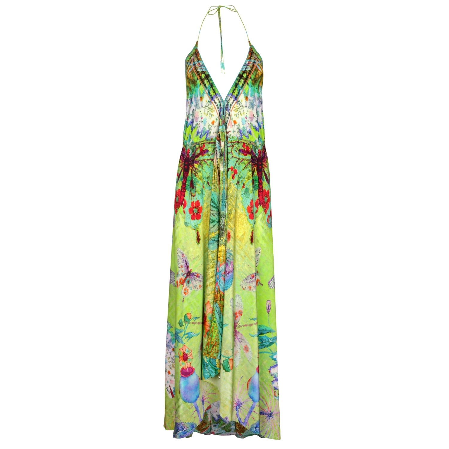 Women’s Gisele Silk Dress - Green Medium Leblon London