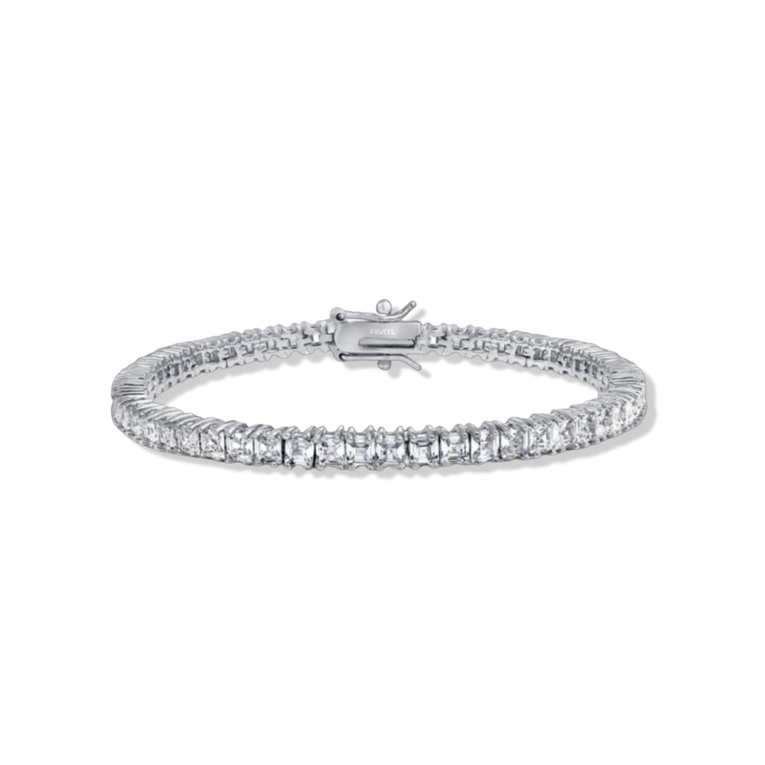 Women’s Silver Princess Tennis Bracelet - White Gold Rachelment