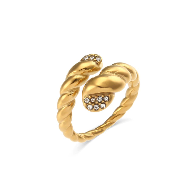 Women’s Gold Cleo Snake Ring Olivia Le