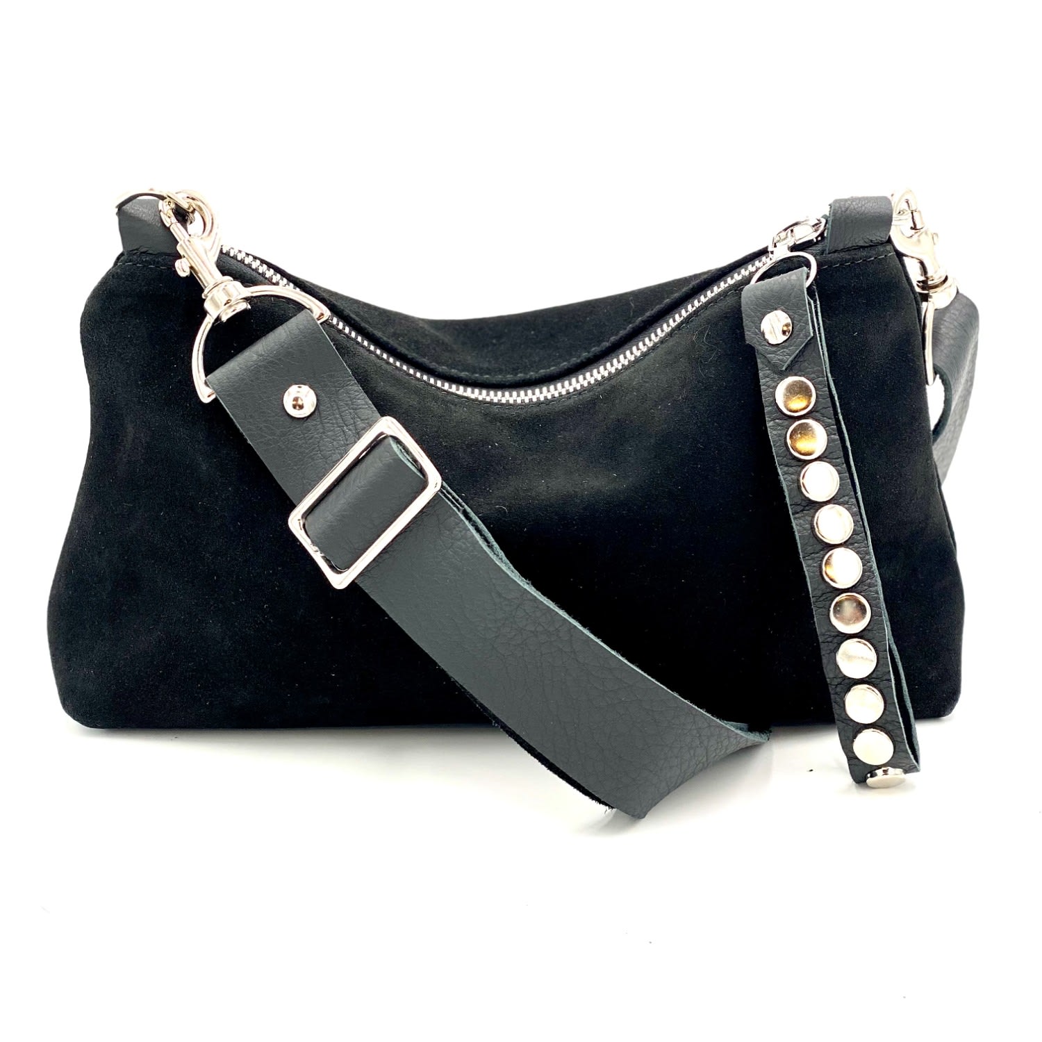 Women’s Nancy Crossbody Bag In Black Suede Lynn Tallerico