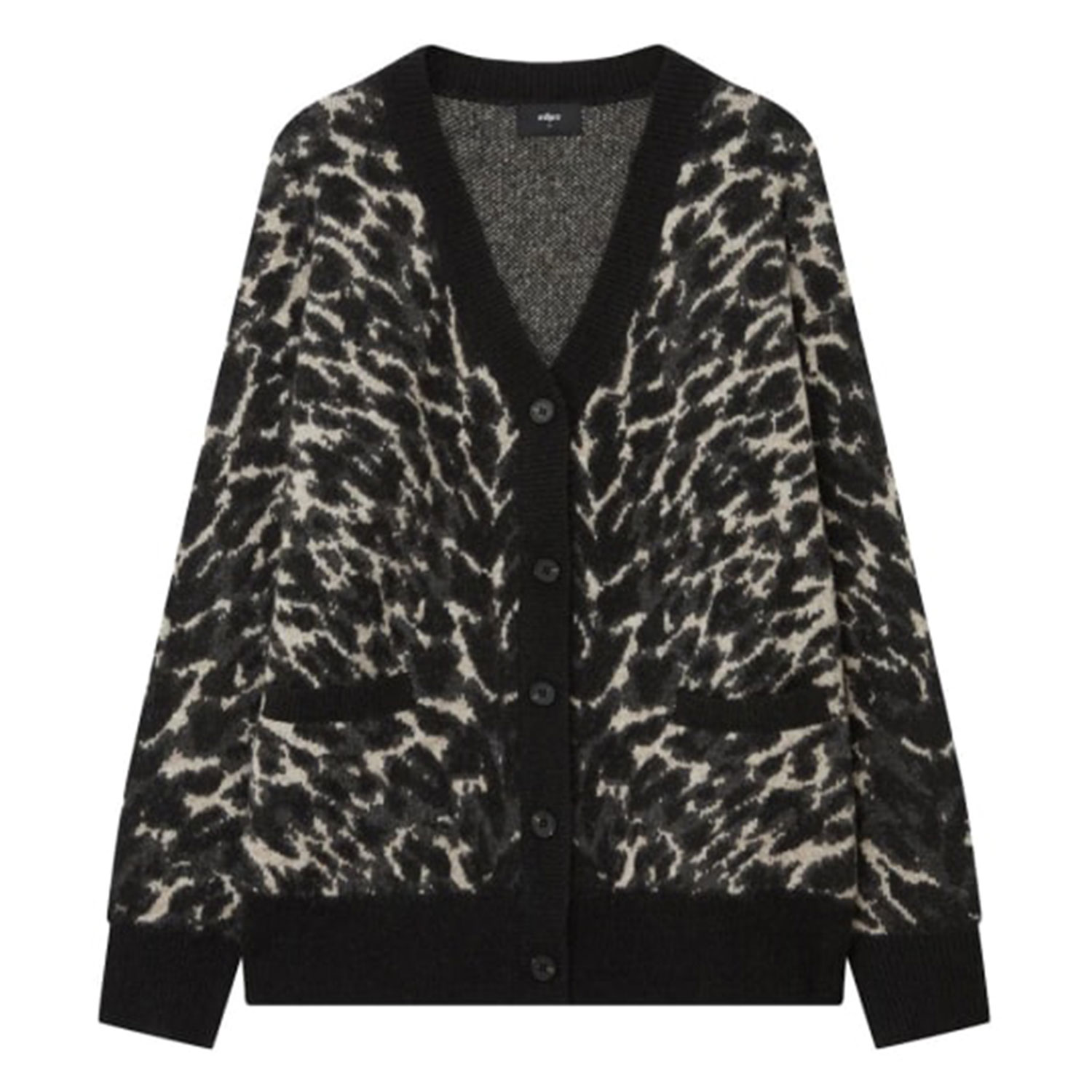 Women’s Eden Leopard Cardigan Black & Grey Large OTHER UK