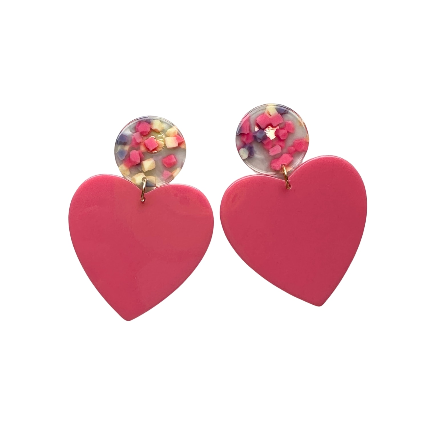 Women’s Pink / Purple Xl Heart Earrings In Candy Eyes Closet Rehab