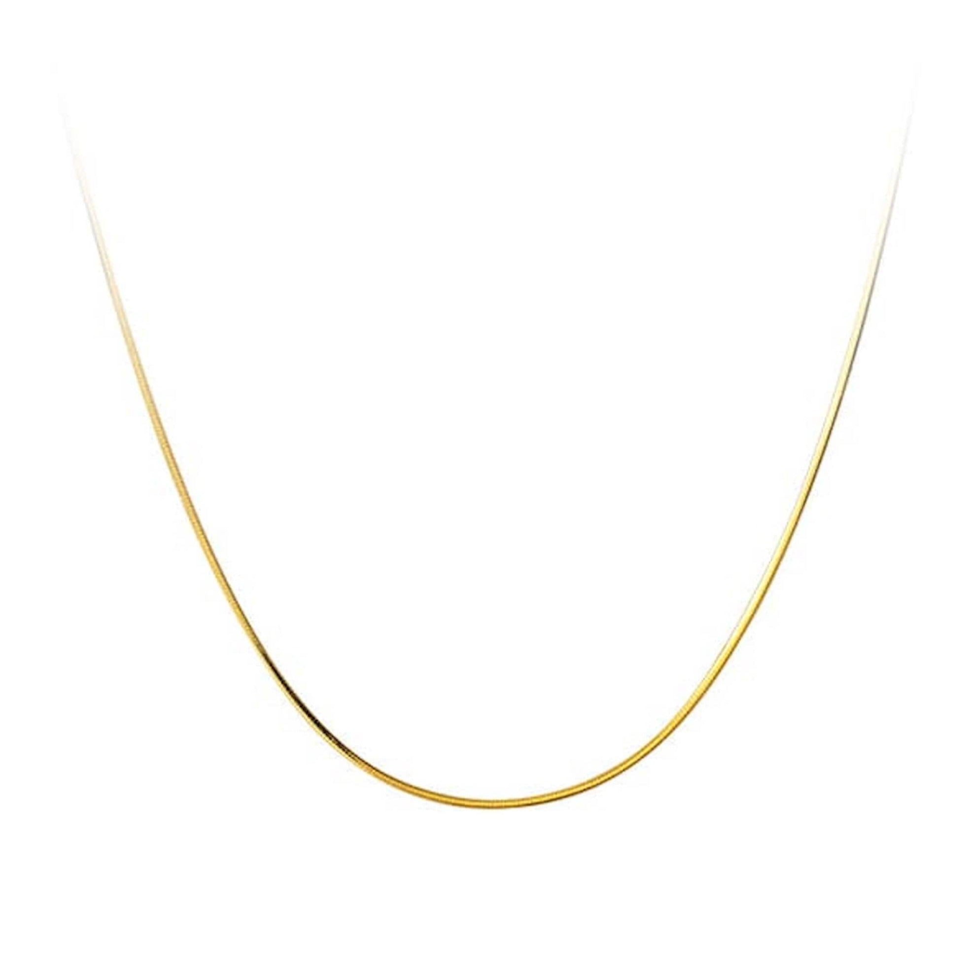 Women’s Gold Herringbone Necklace Elk & Bloom - Everyday Fine Jewellery