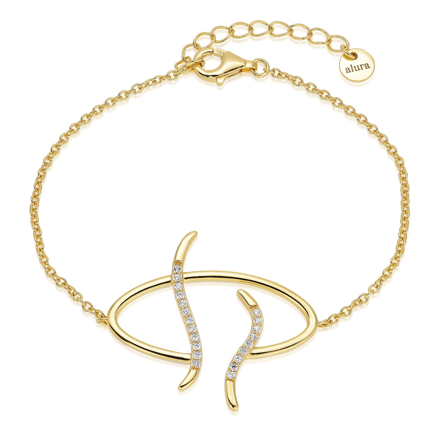 Women’s Gold Grace Art Deco Bracelet With Zircons Alura Copenhagen Jewellery