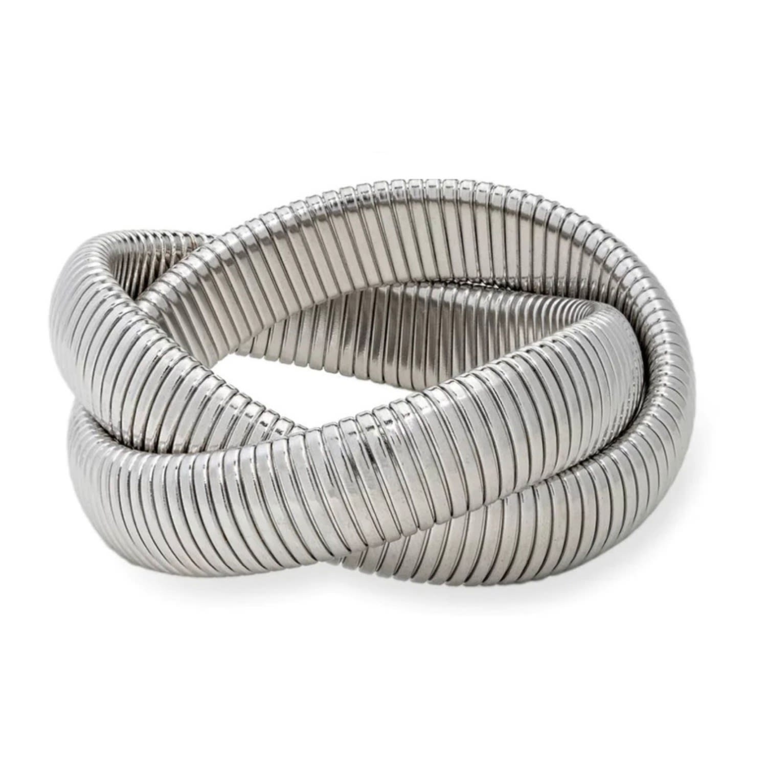 Women’s Silver Cobra Flex Triple Bracelet Celine Collective